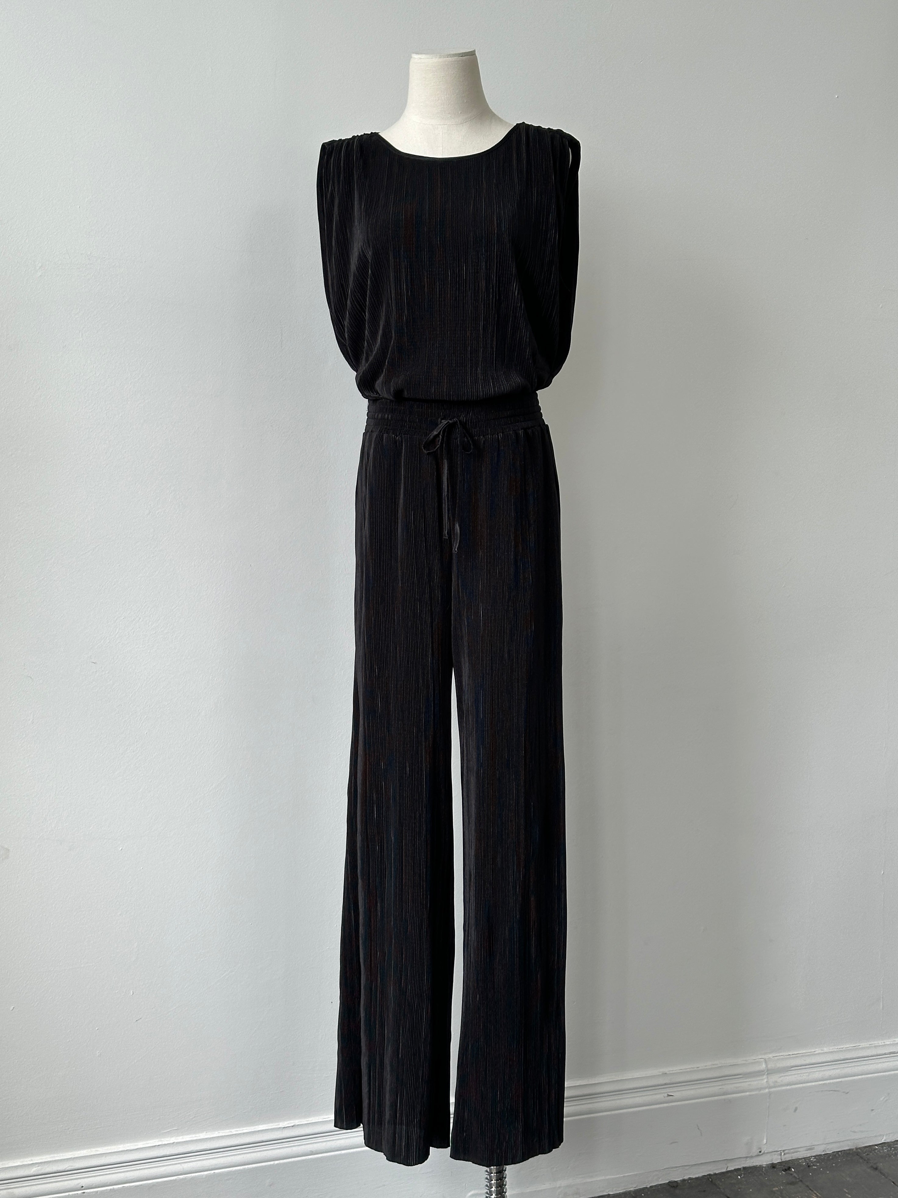 DKNY 2000s Pleated Wide Leg Two Piece Set - M/W28