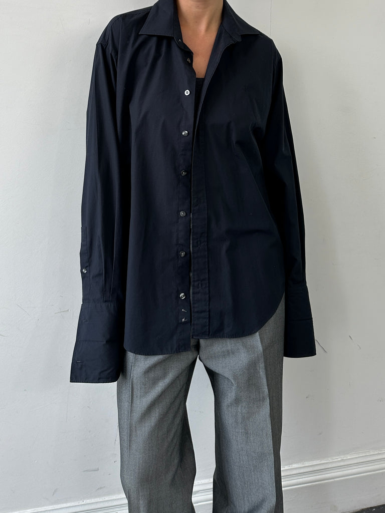 Yves Saint Laurent Cotton Logo Dress Shirt - L/XL - SYLK