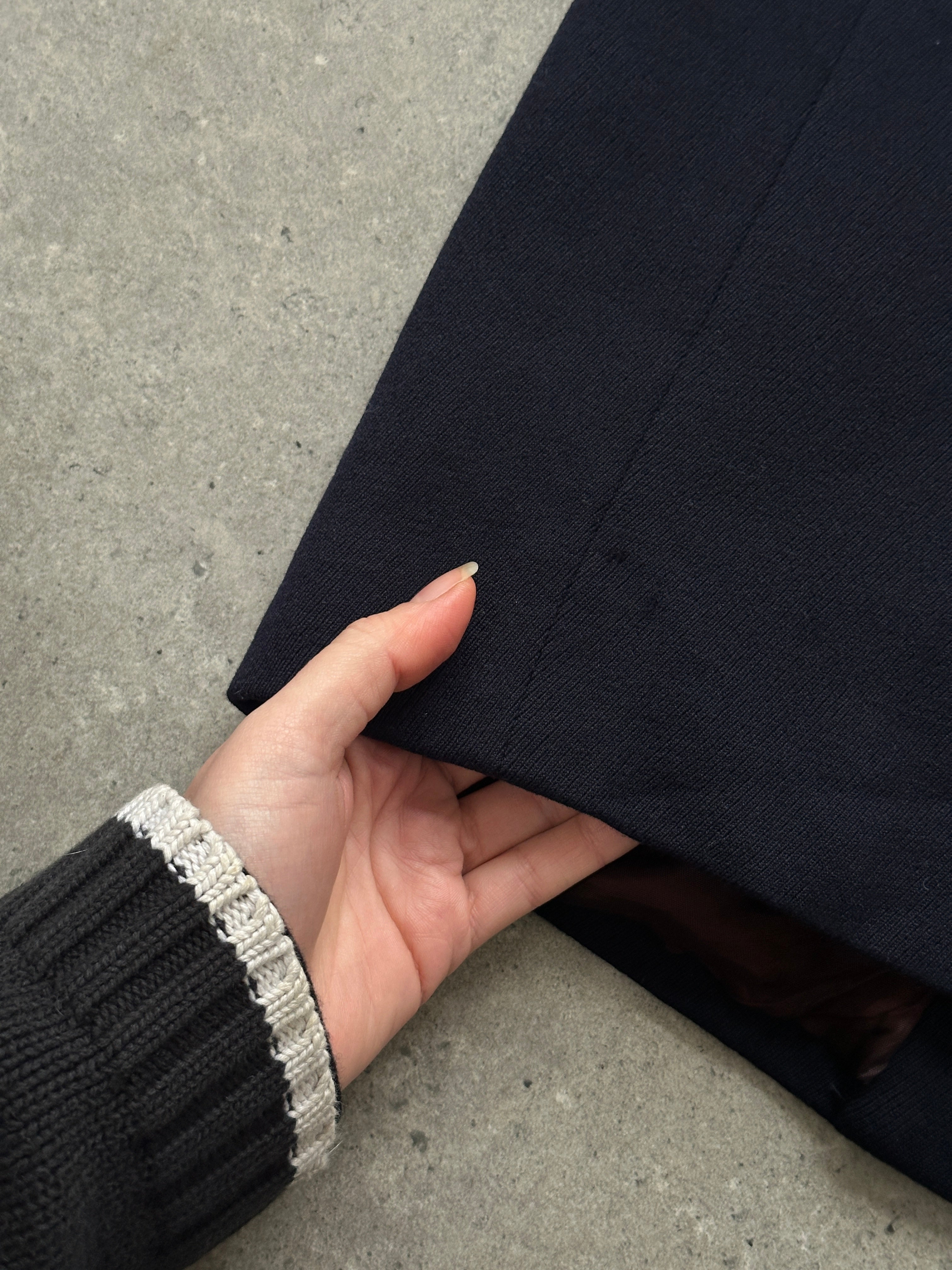Christian Dior 1980s pure wool double-breasted coat in size S, featuring classic tailored design and elegant lapels.