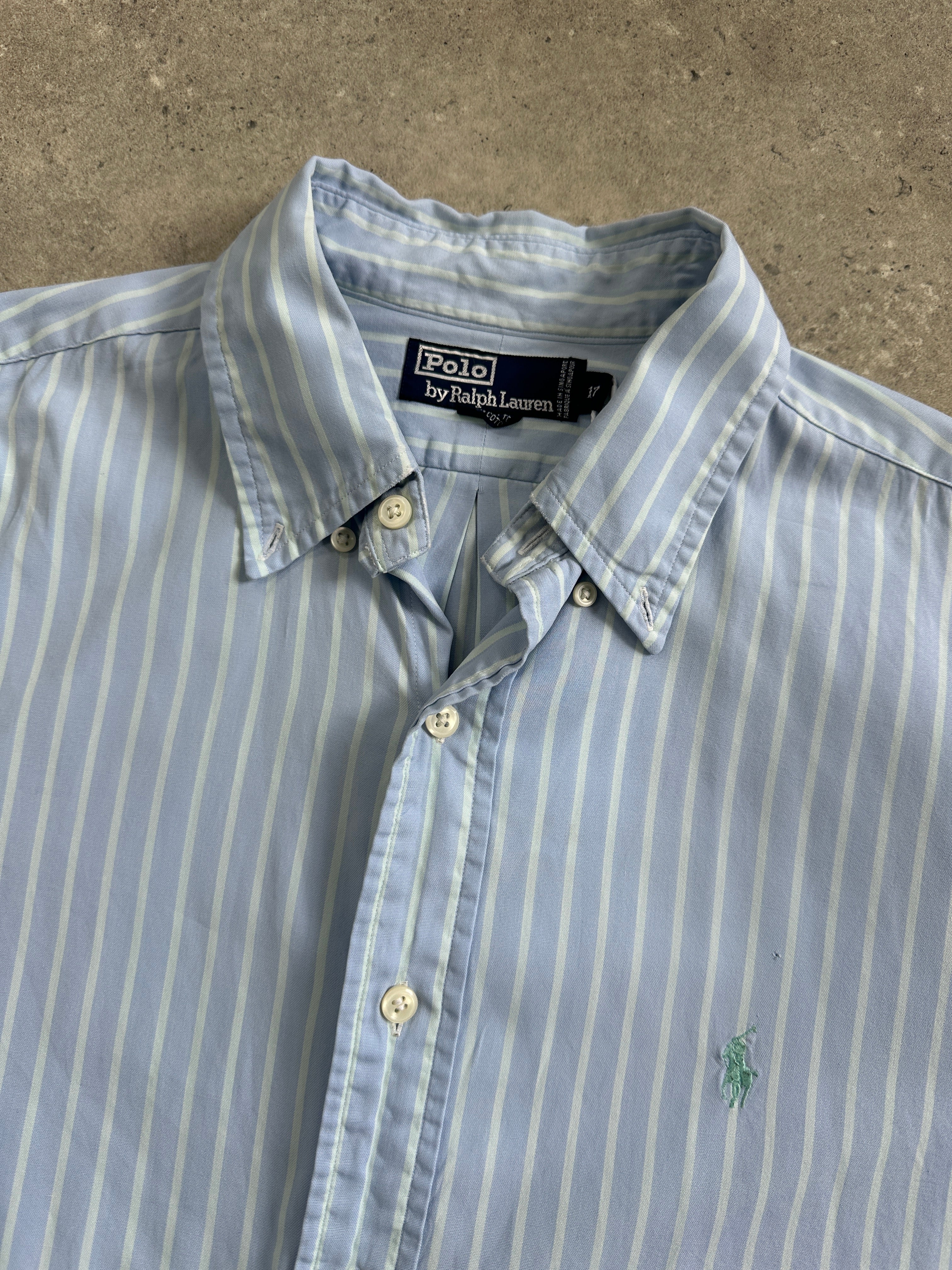 Ralph Lauren Polo Stripe Pure Cotton Dress Shirt - XL/XXL - SYLK