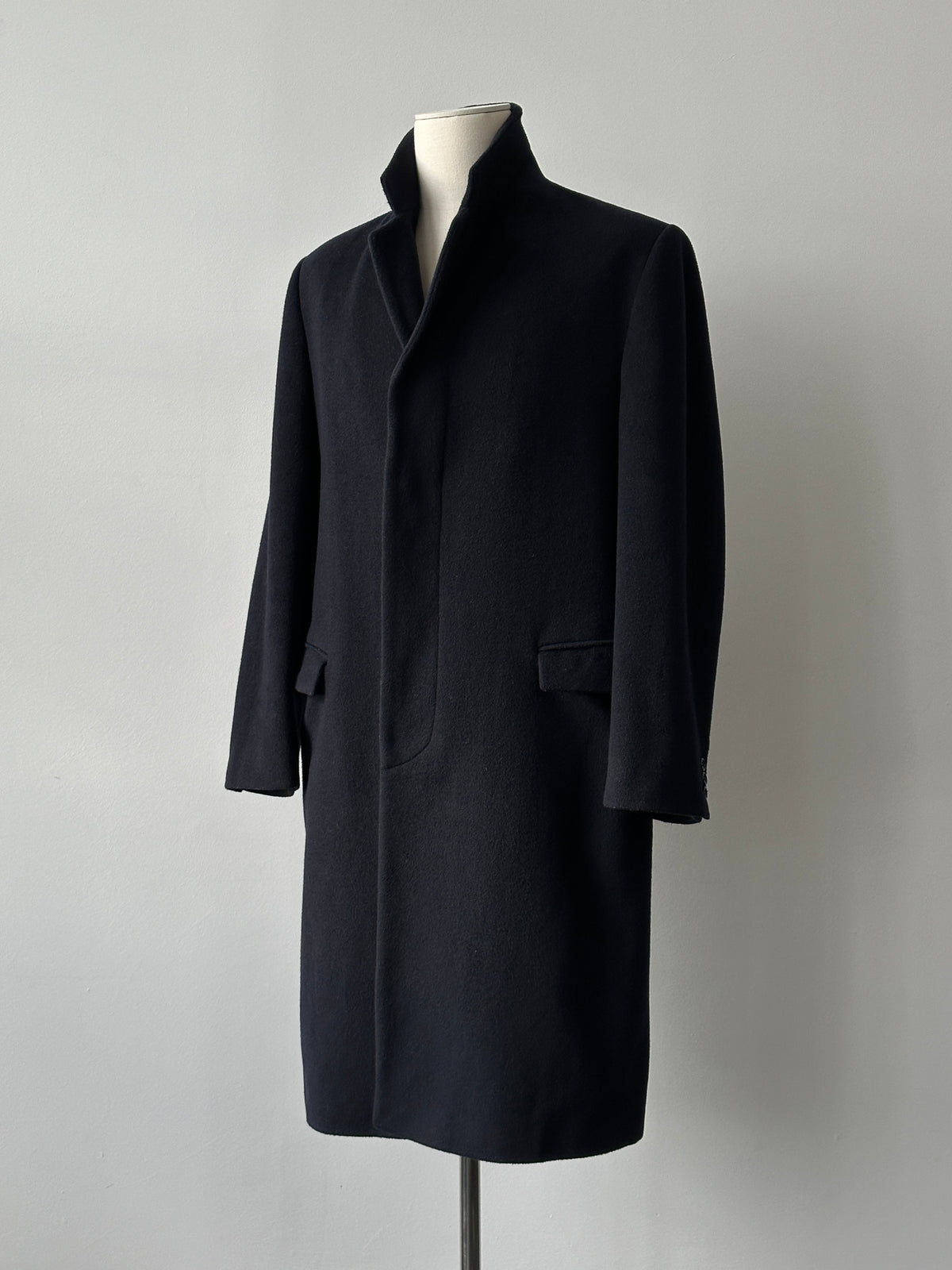 Vintage 1990s Wool Single Breasted Coat - L