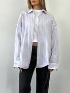 Yves Saint Laurent Stripe Pure Cotton Logo Shirt - XL - SYLK