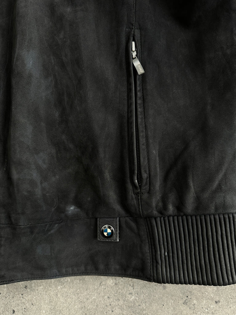 Vintage Nubuck Leather Motorcycle Jacket - L/XL - SYLK