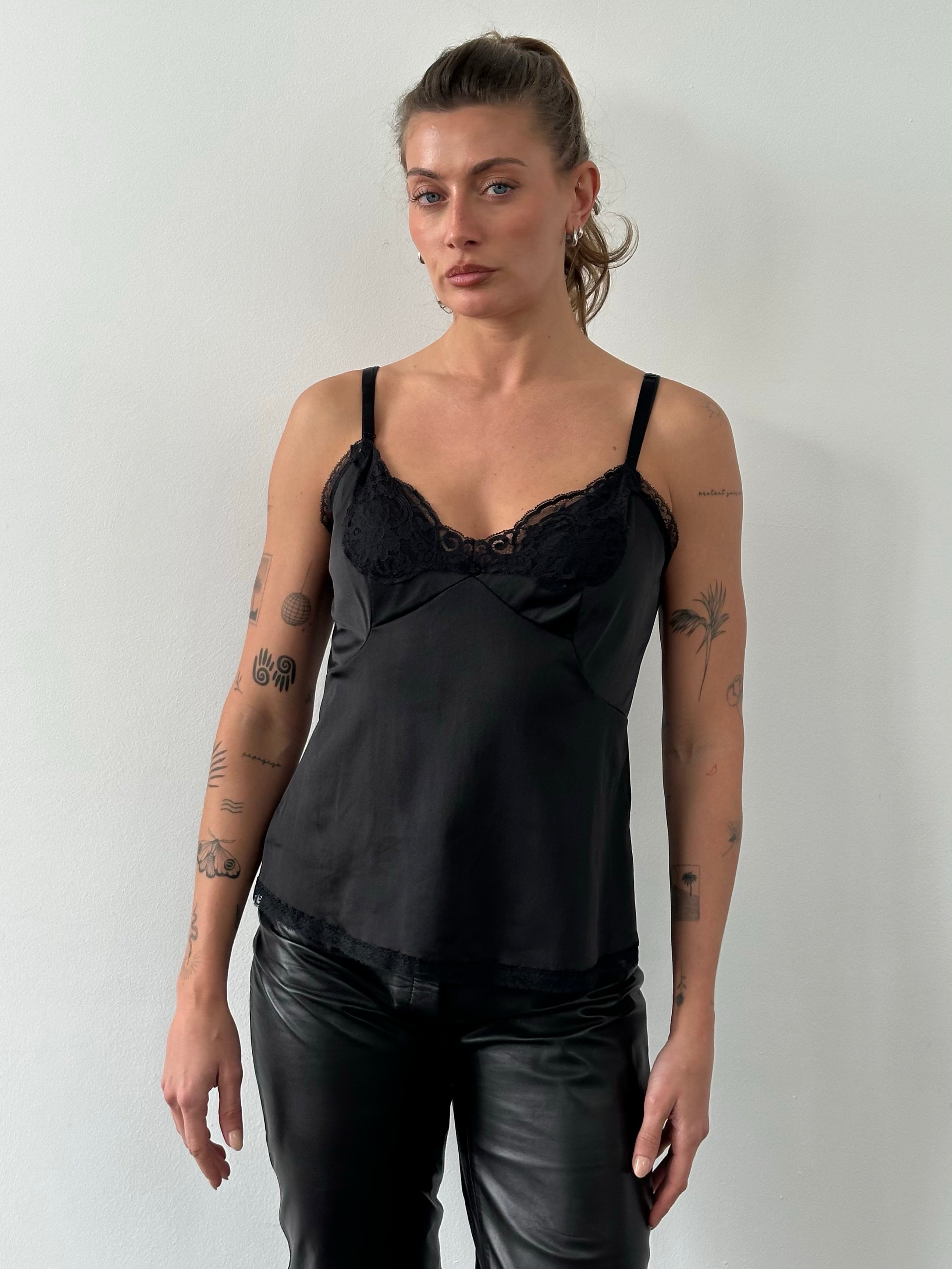 Vintage 1990s Lace Sleeveless Cami Top - M/L
