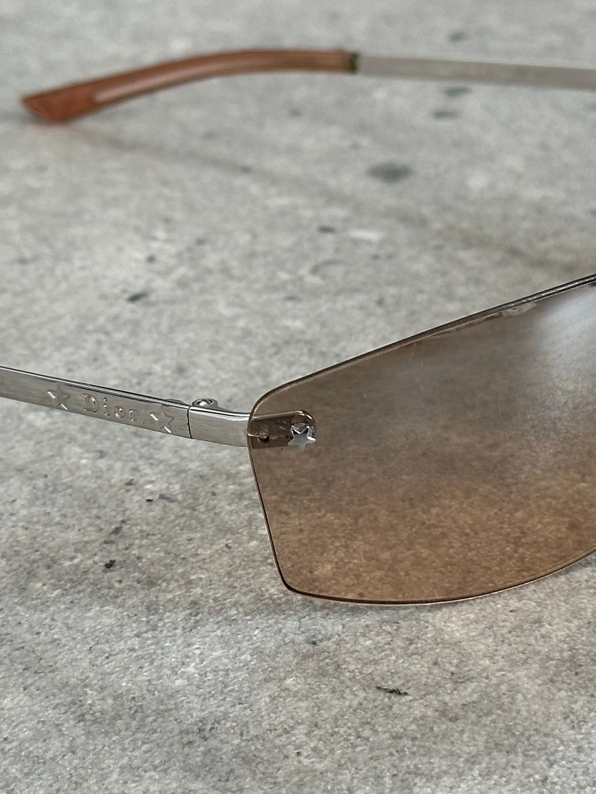 Christian Dior 2000s Mini Pop Rimless Logo Sunglasses