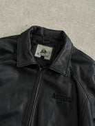 Vintage Embroidery Leather Bomber Jacket - L/XL - SYLK