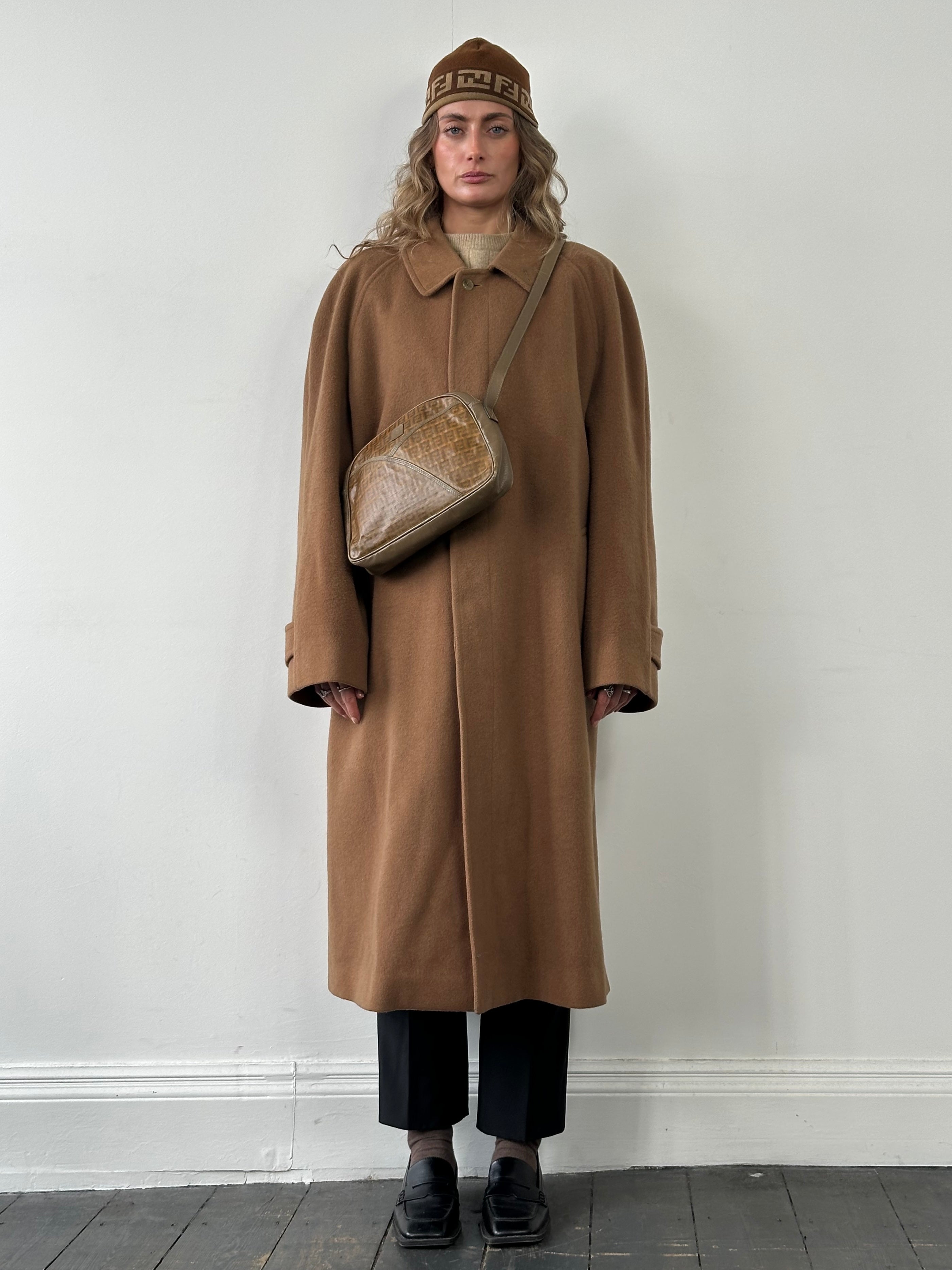 Burberry Wool Camel Hair Concealed Placket Coat - XXL | SYLK