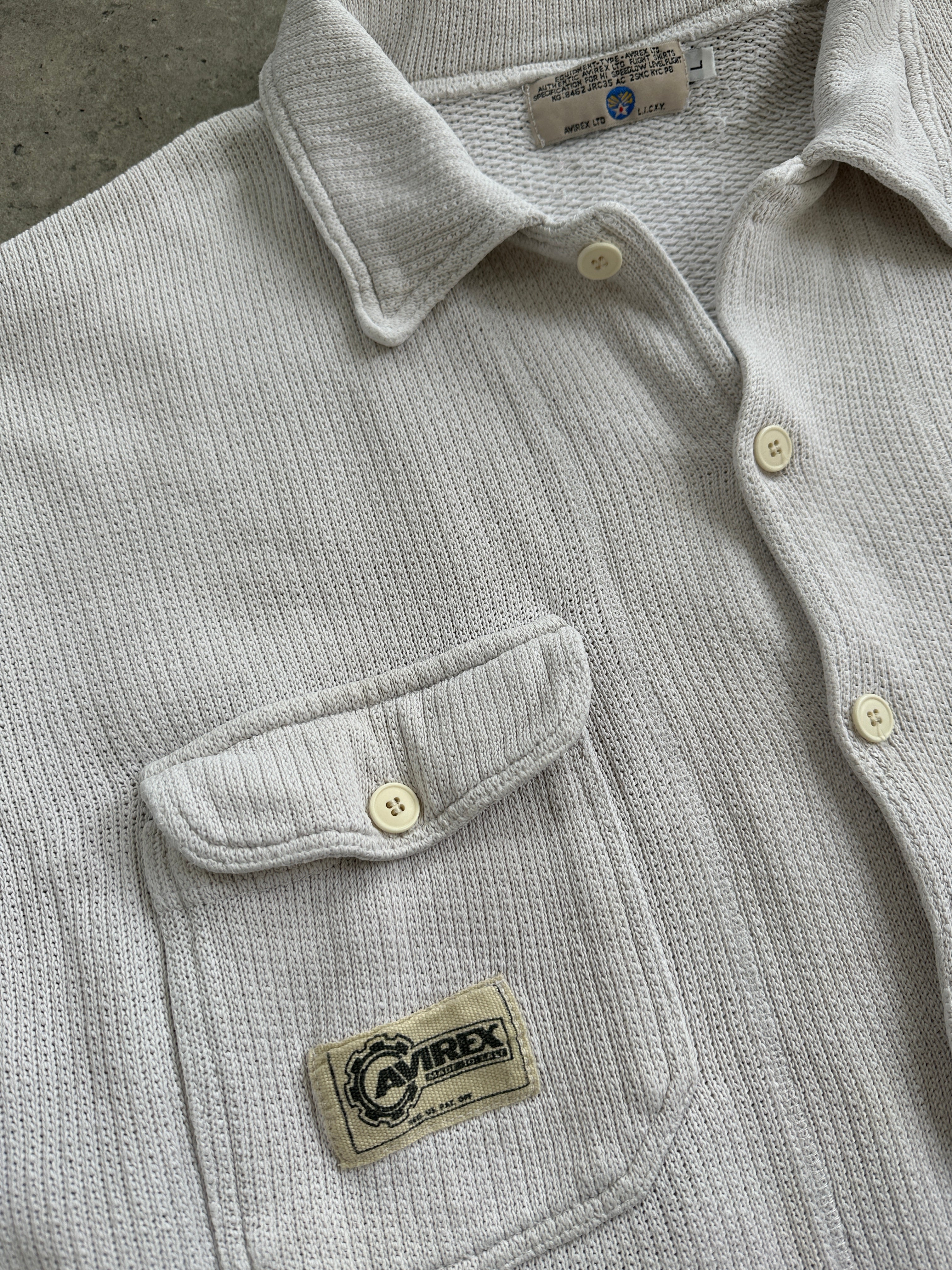 Avirex heavyweight pure cotton over shirt in XXL, casual men's button-up shirt with a classic design and durable fabric.