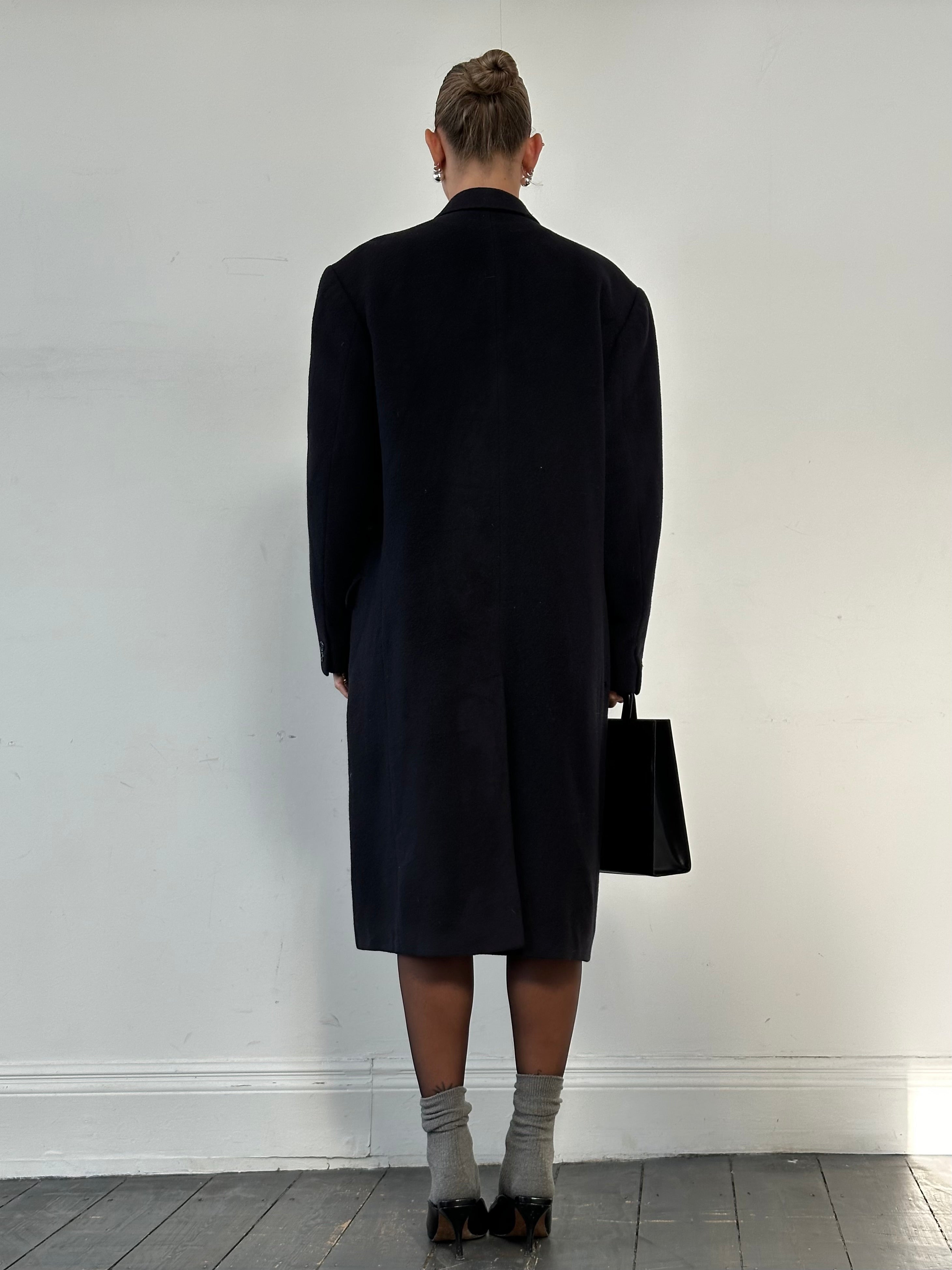 Yves Saint Laurent Wool Alpaca Double Breasted Coat - XL | SYLK