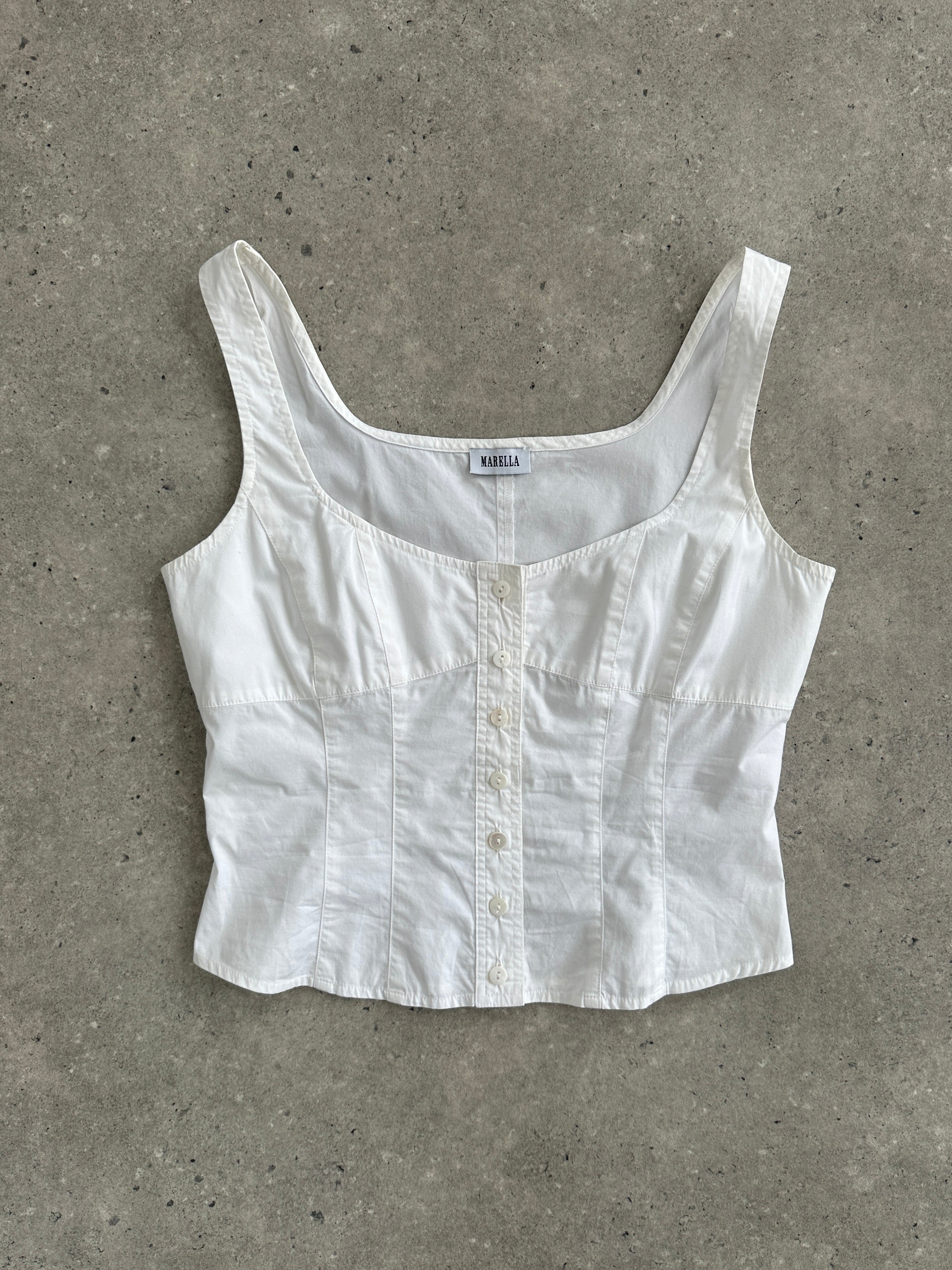 Marella Cotton Vest Top - S/M - SYLK