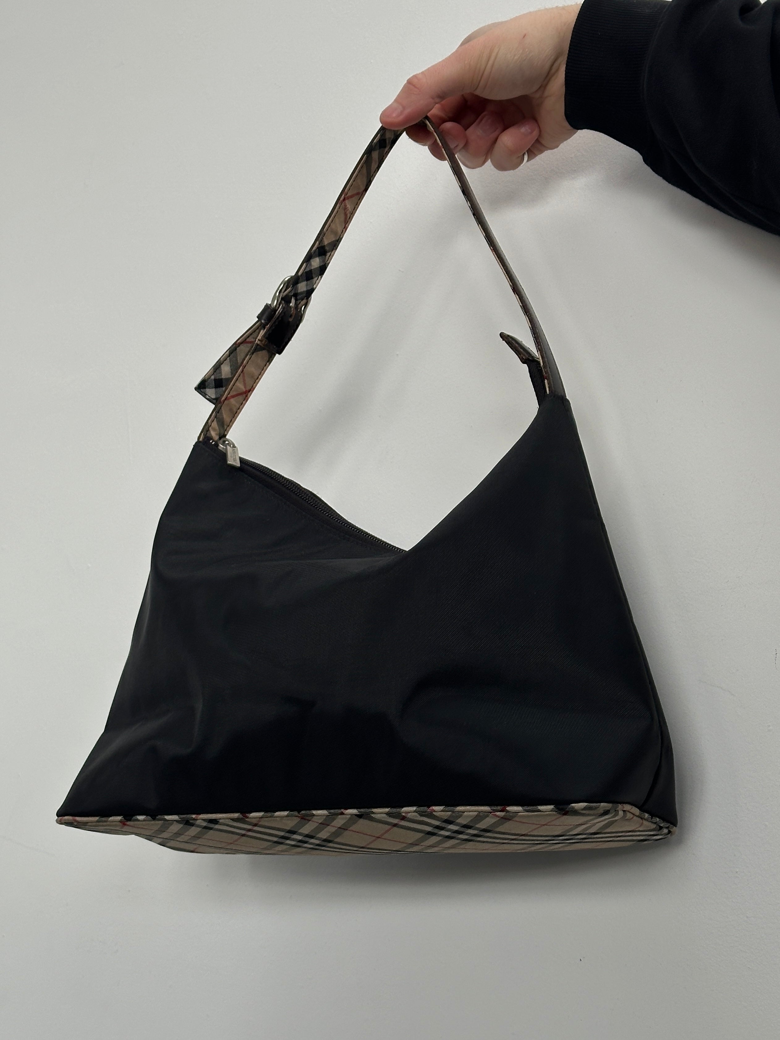 Burberry Nylon Nova Check Shoulder Bag - SYLK