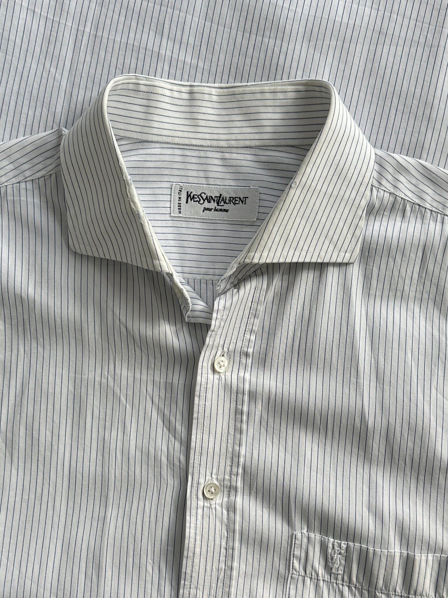 Yves Saint Laurent Pinstripe Cotton Shirt - XL - SYLK