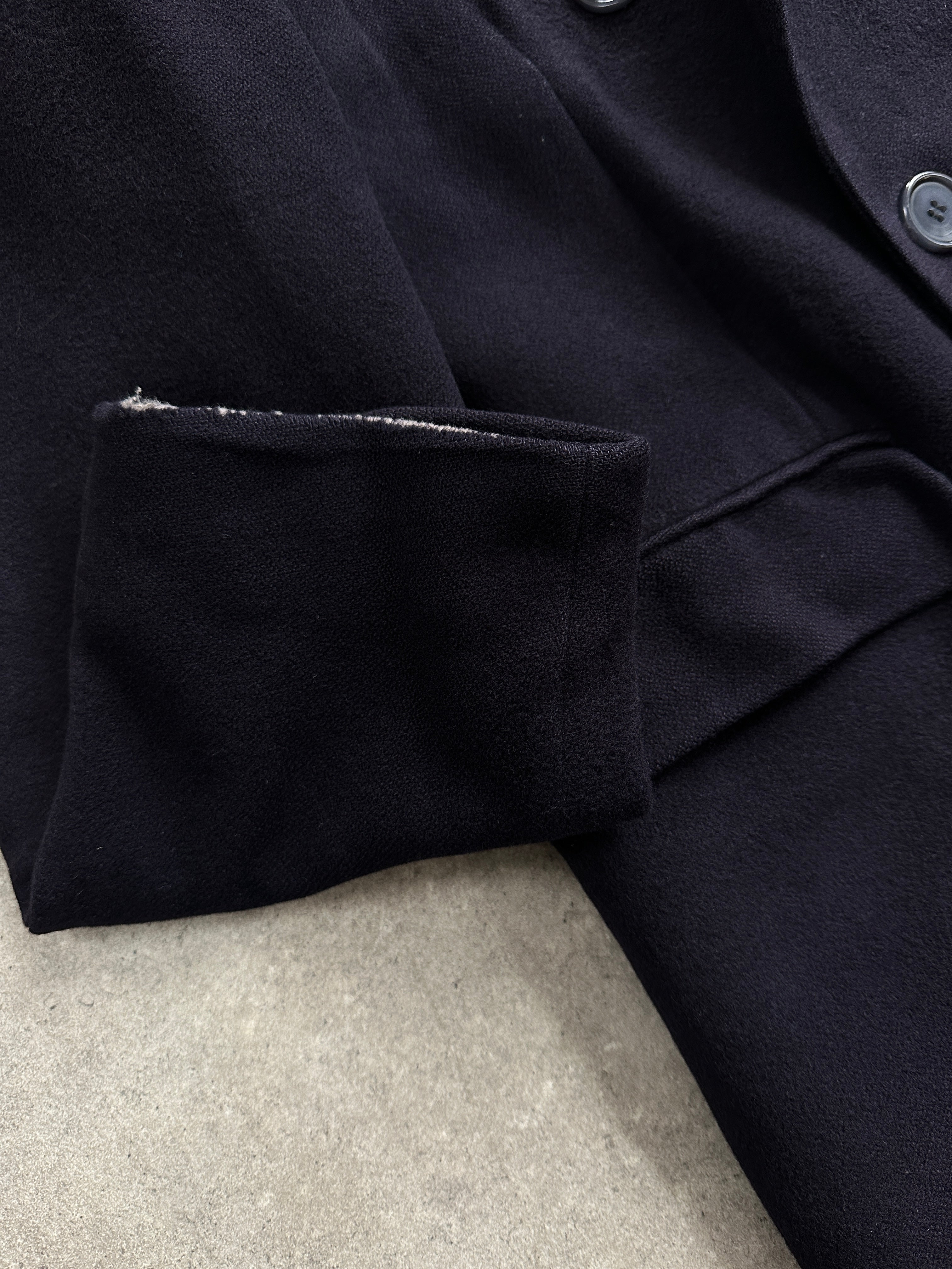 Vintage Harrods x Berwin & Berwin 1980s pure cashmere double-breasted coat in XL, shown in classic style with wide lapels and rich fabric.