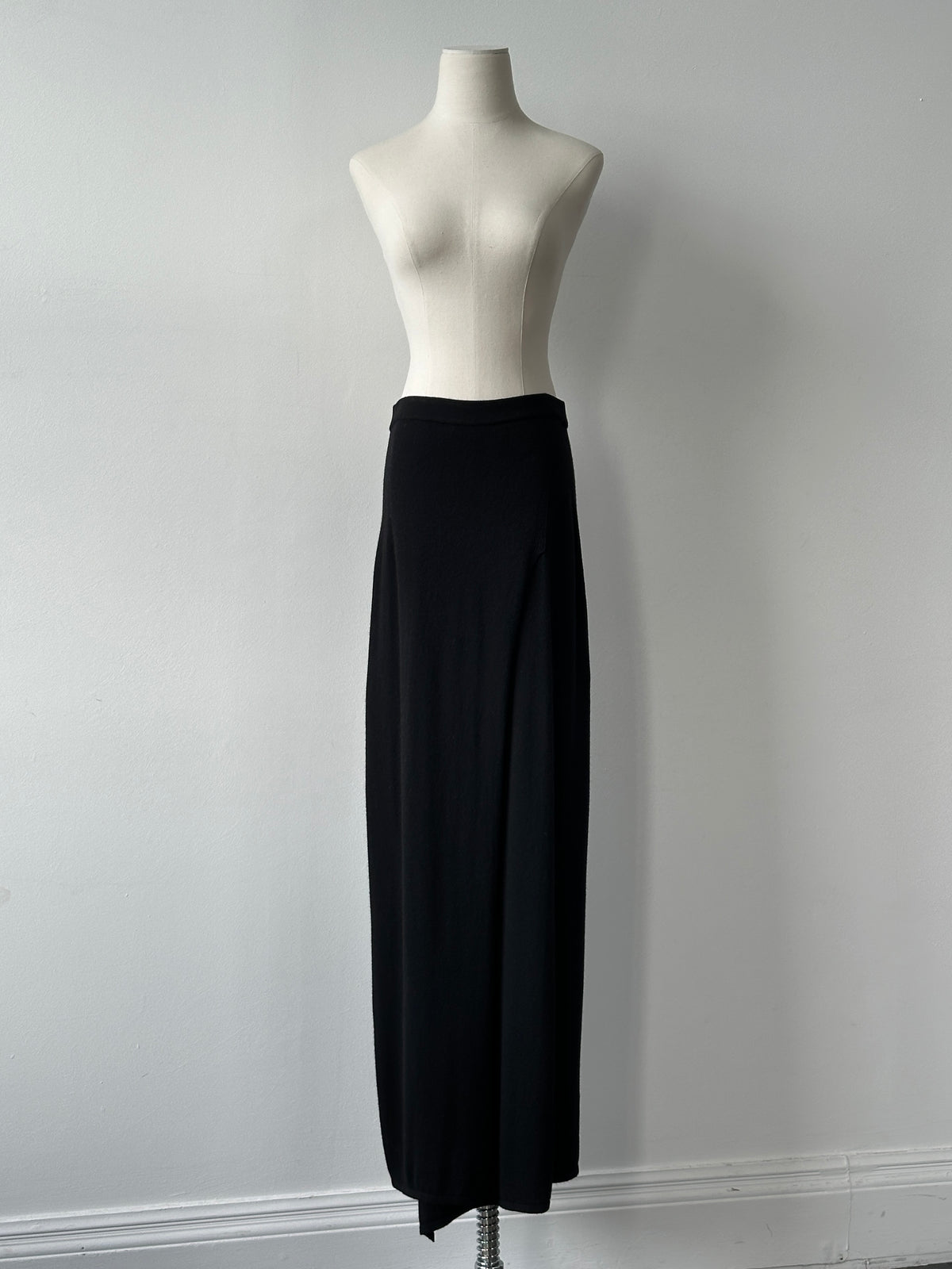 Italian Vintage 2000s Wool Cashmere Front Split Maxi Skirt - W28-30