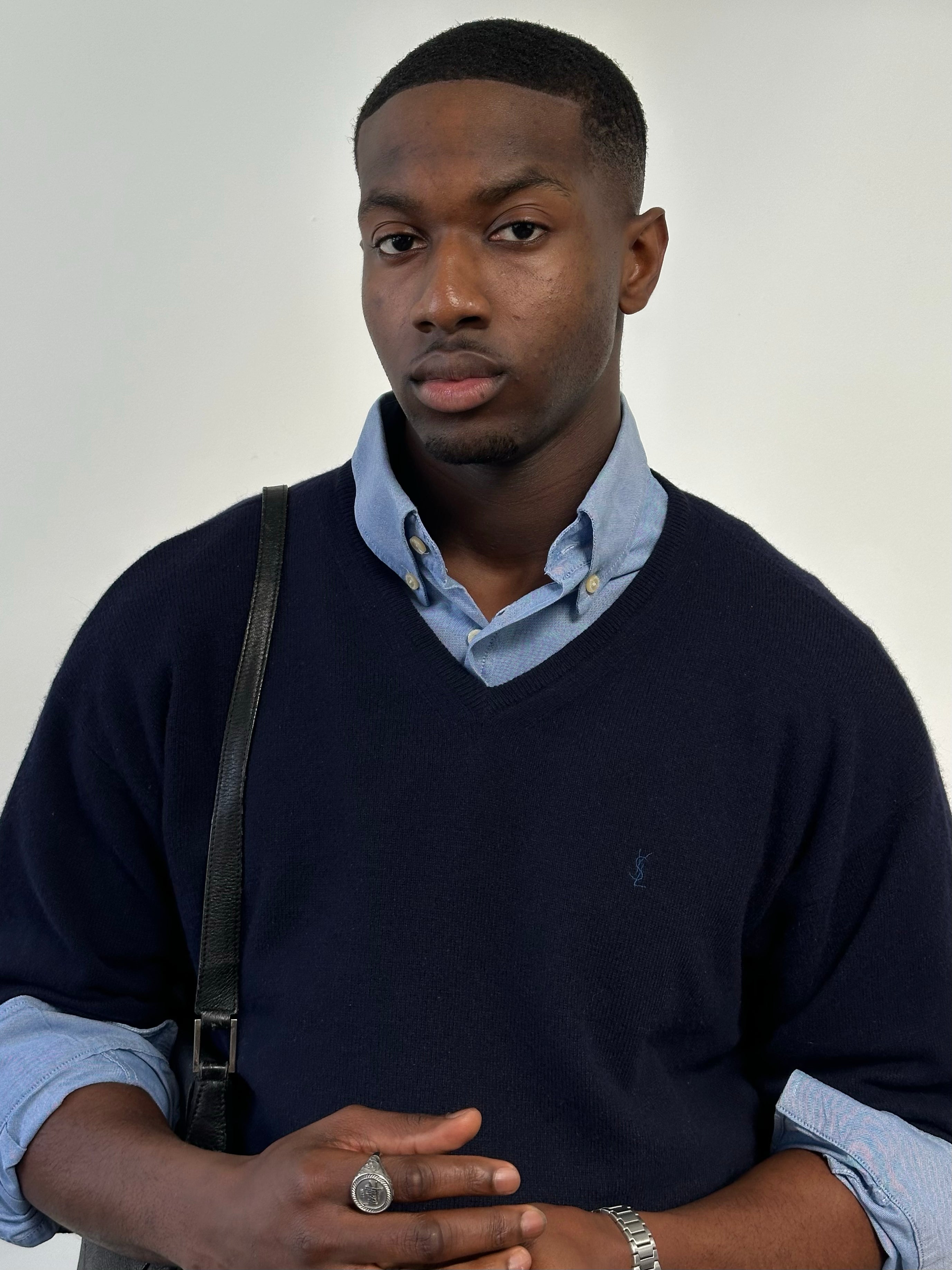 Yves Saint Laurent Pour Homme 1990s Wool V Neck Jumper - L