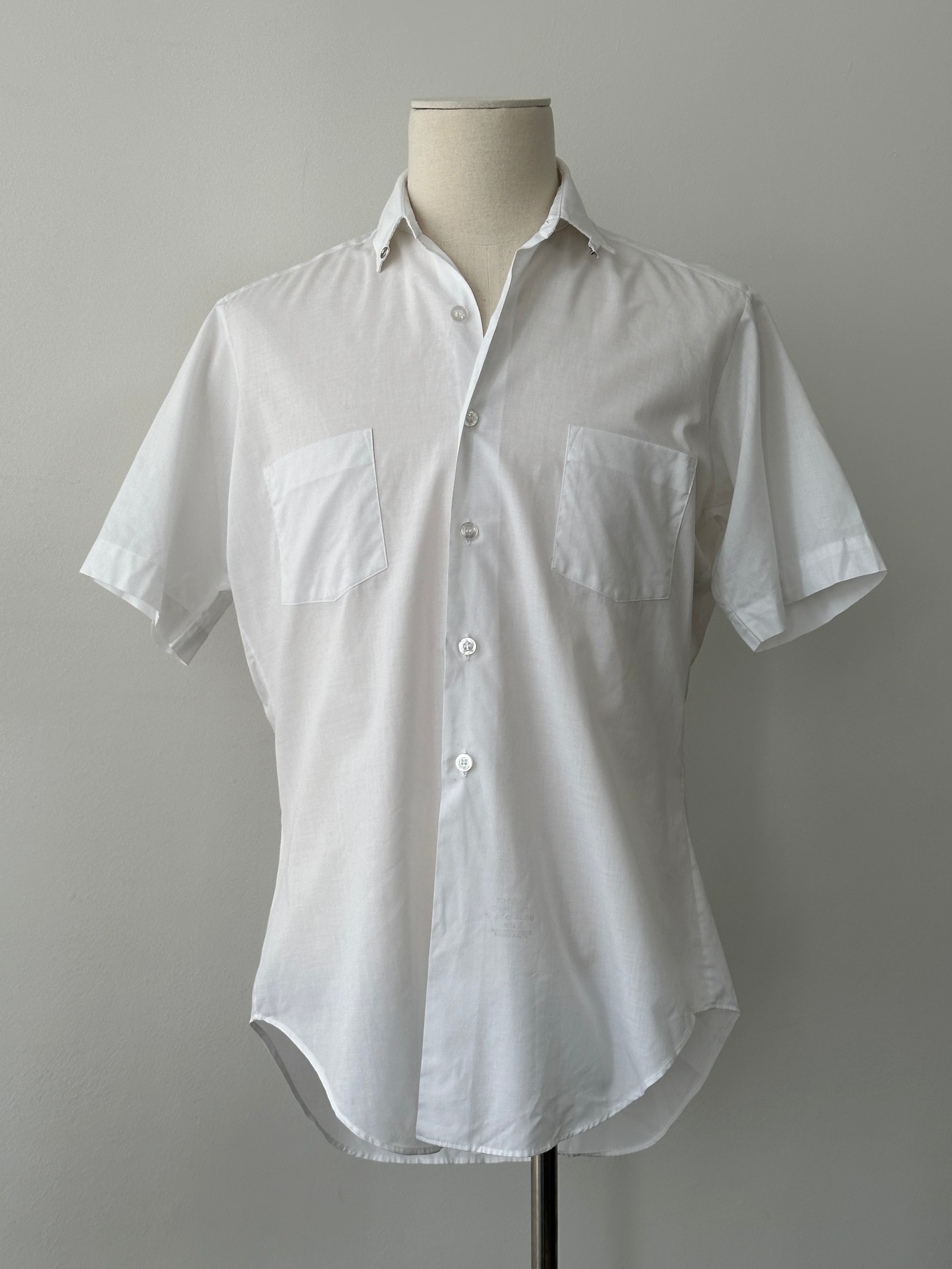 Vintage 1990s High Neck Short Sleeve Shirt - S