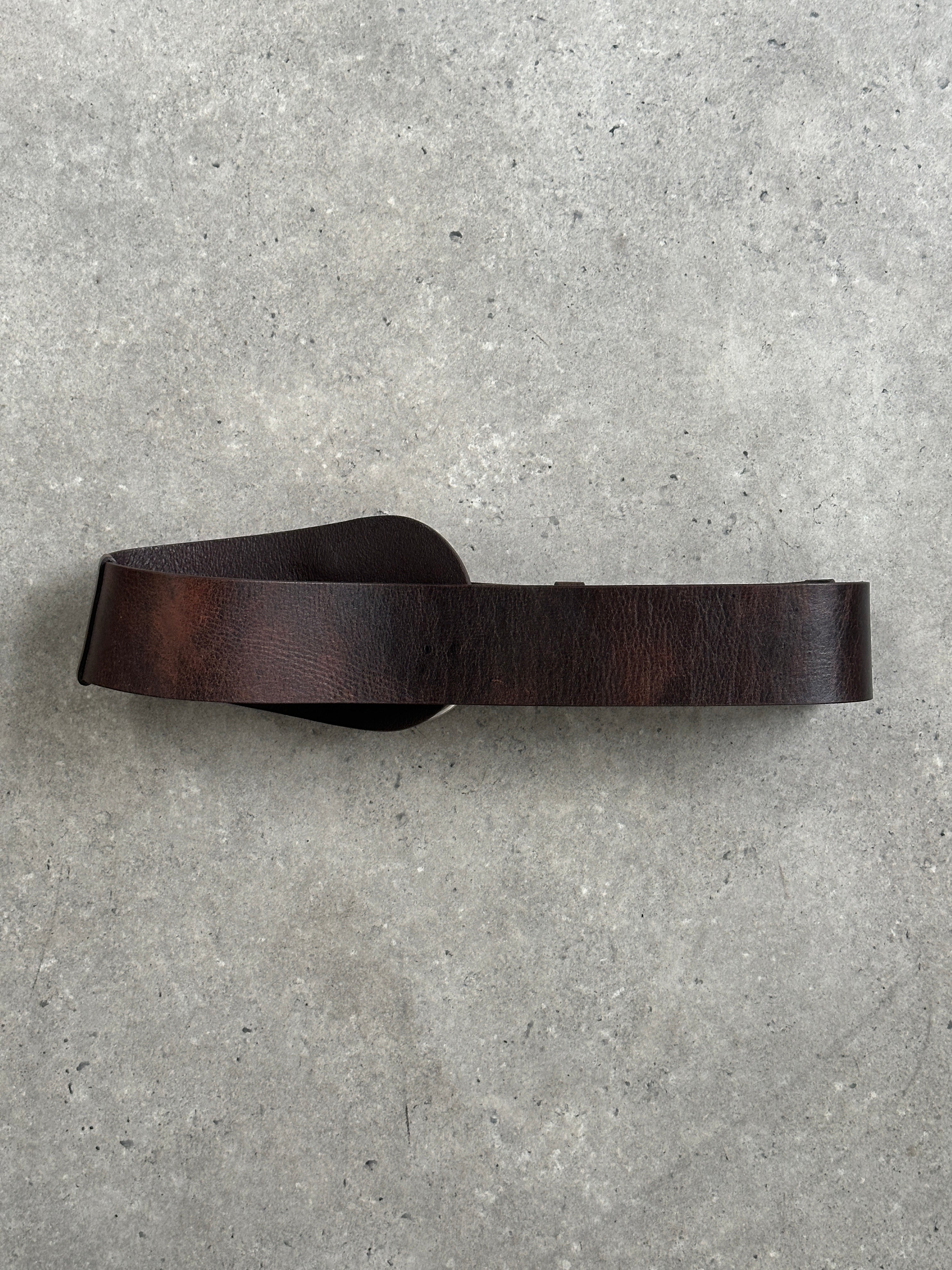 Vintage 2000s Leather Chunky Belt - One size