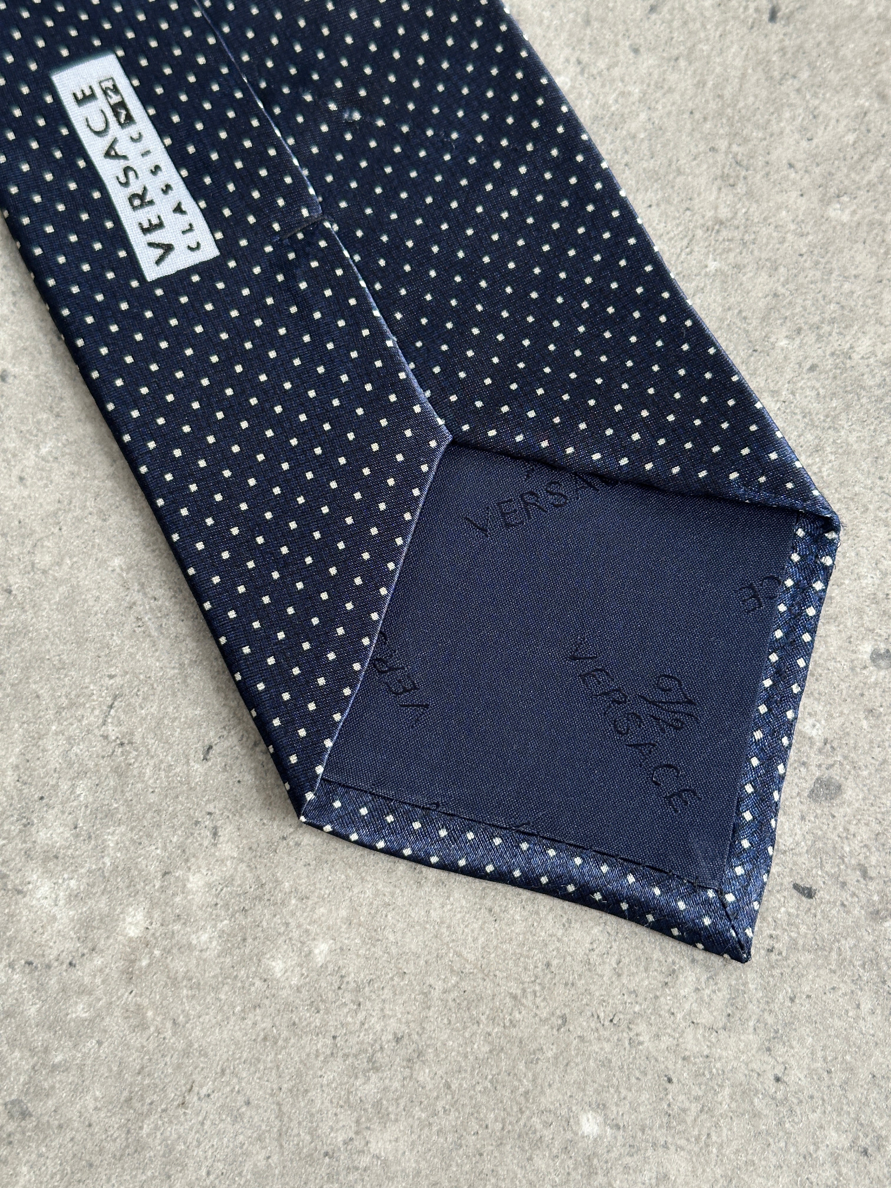 Versace Classic V2 1990s Pure Silk Logo Tie