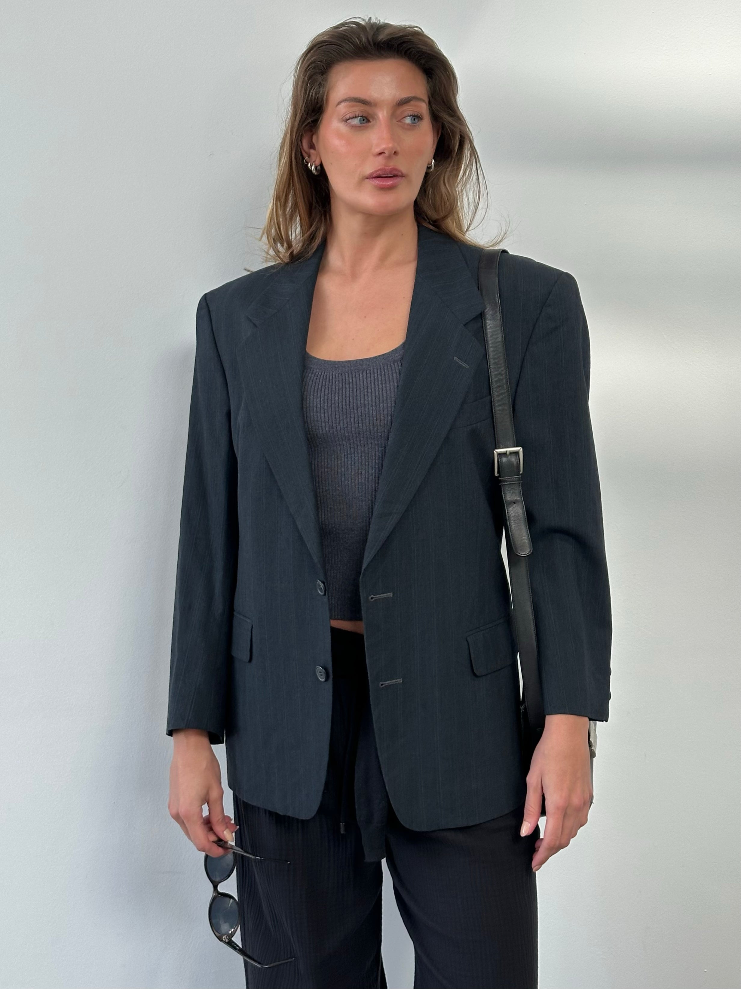 Yves Saint Laurent 1990s Pure Wool Single Breasted Blazer - L