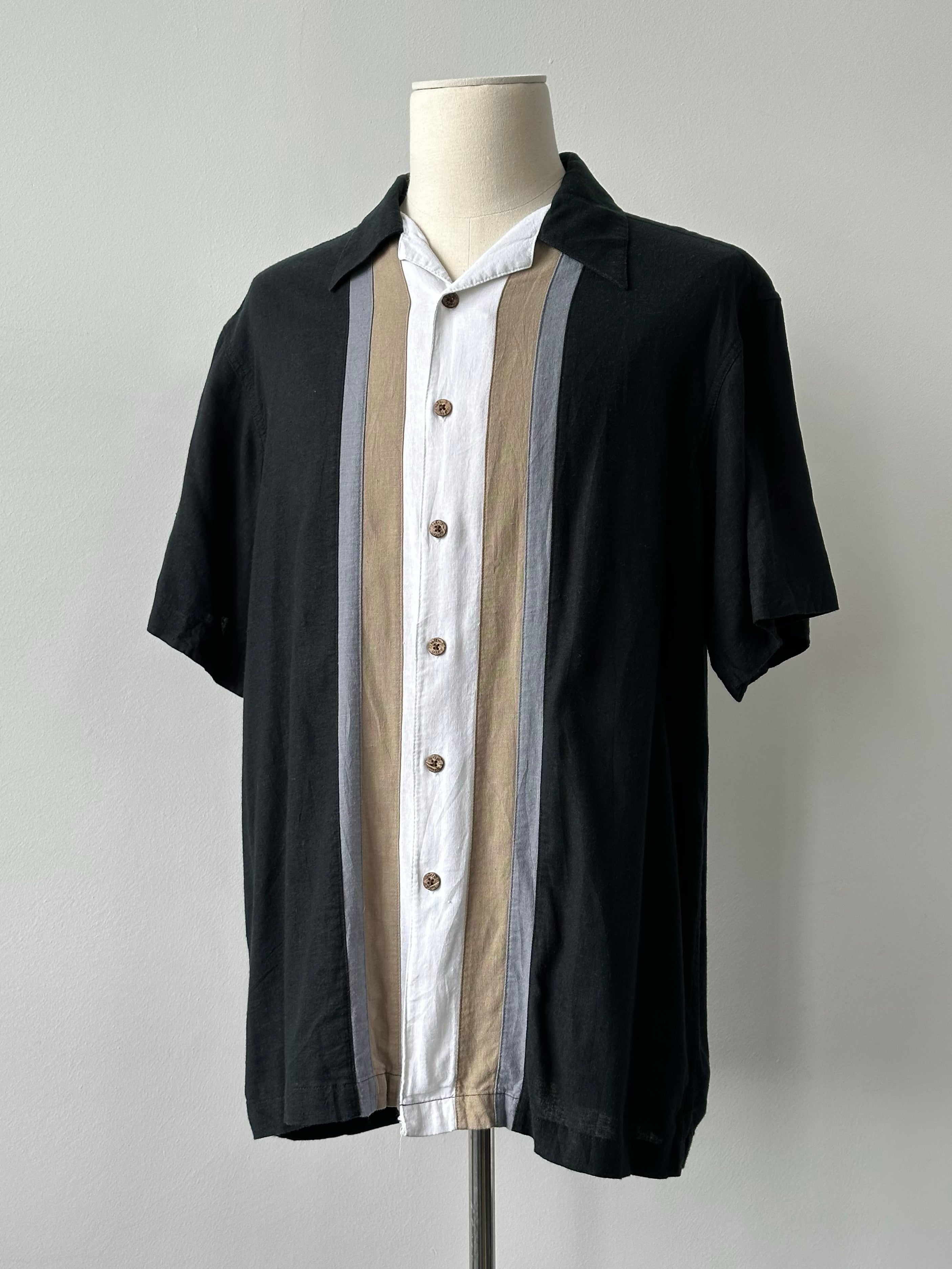 Vintage 1990s Linen Woven Shirt - XL