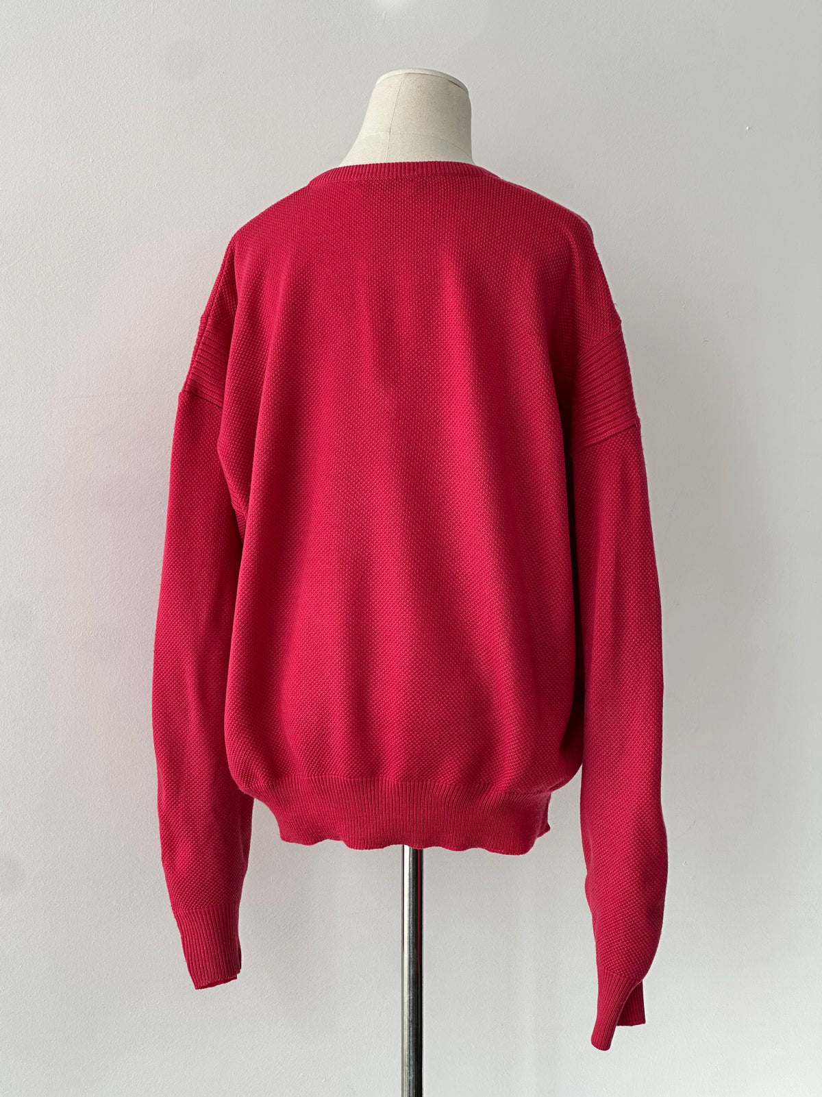 Burberry 1980s V Neck Logo Knit Jumper - L