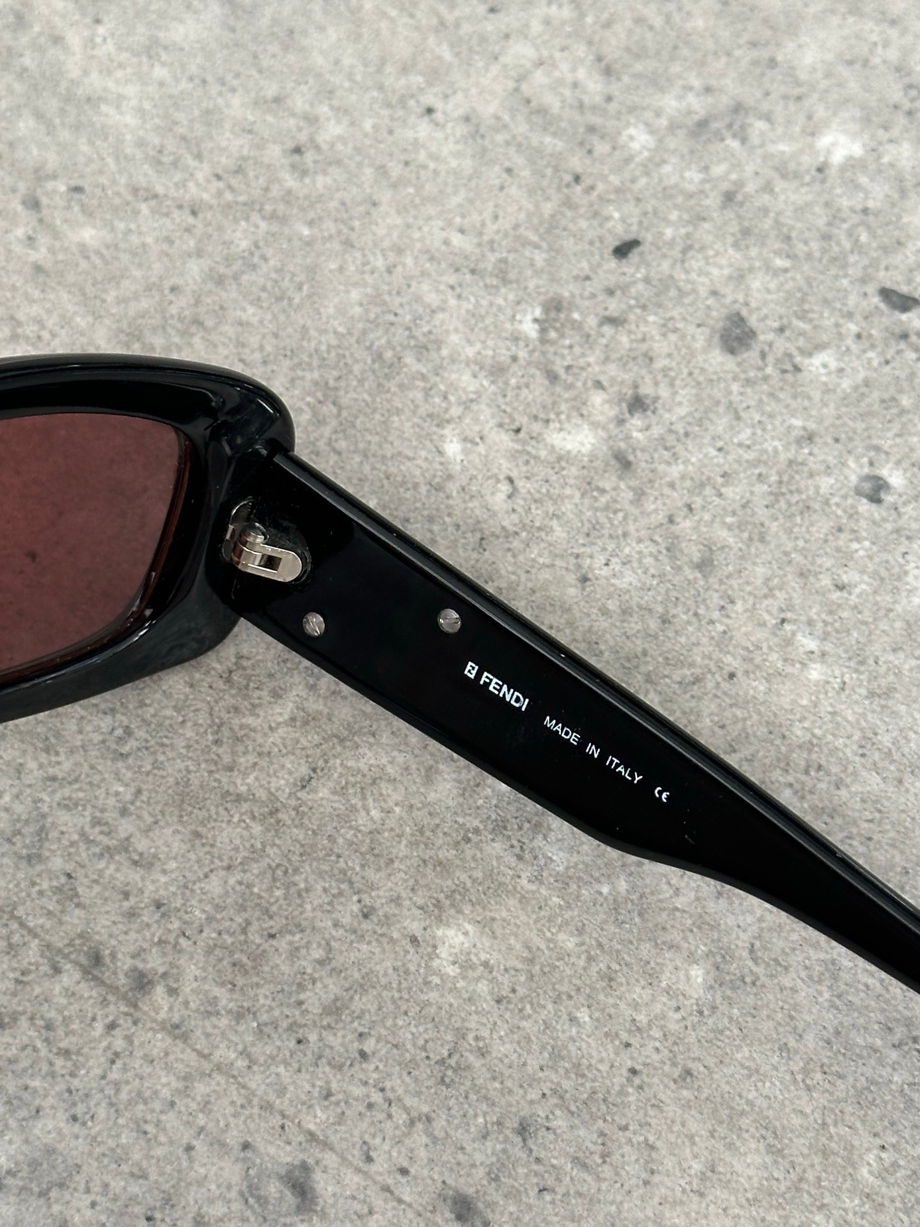 Fendi 1990s Logo Rectangle Sunglasses