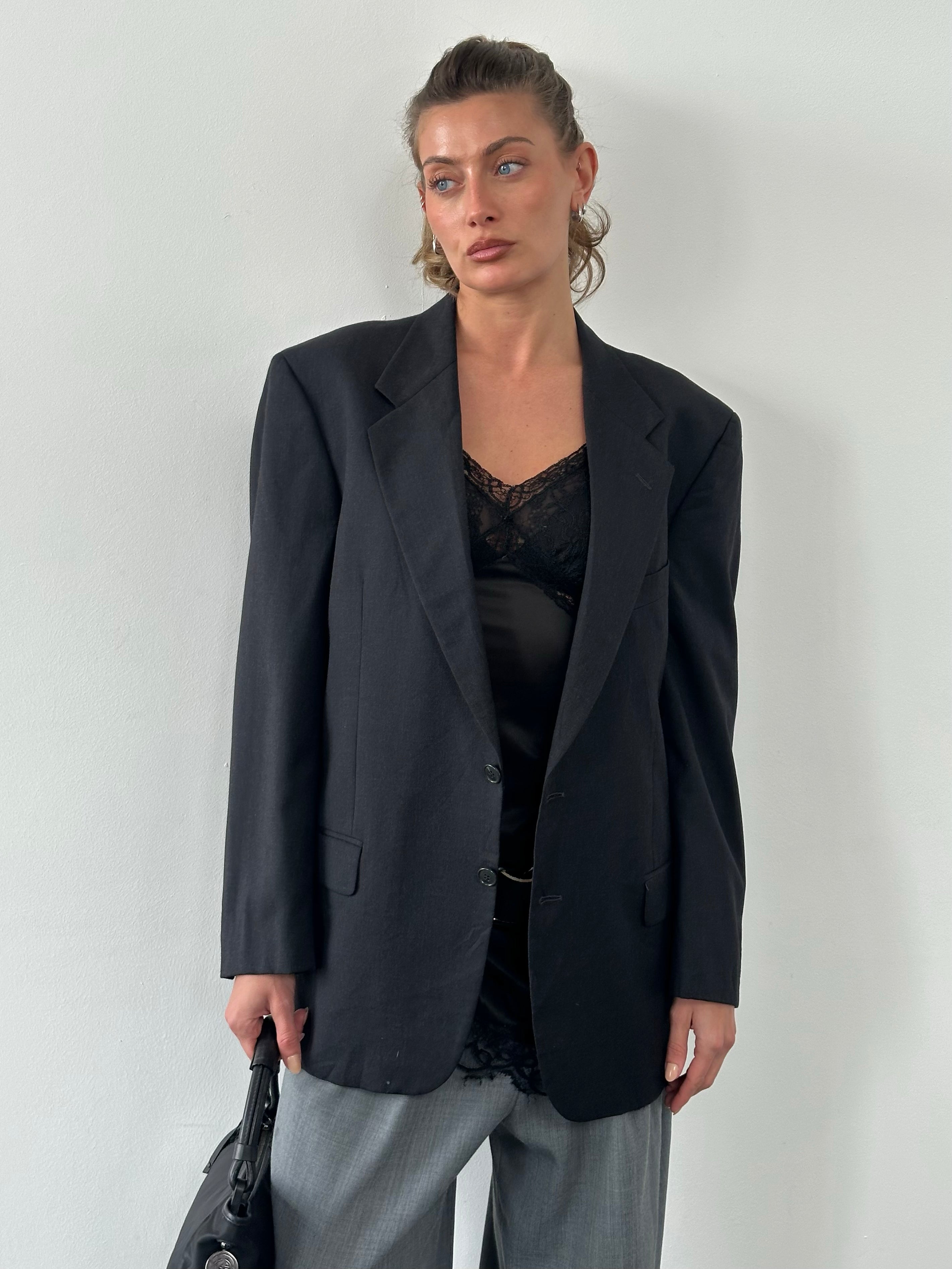 Christian Dior Monsieur 1990s Pure Wool Single Breasted Blazer - XL