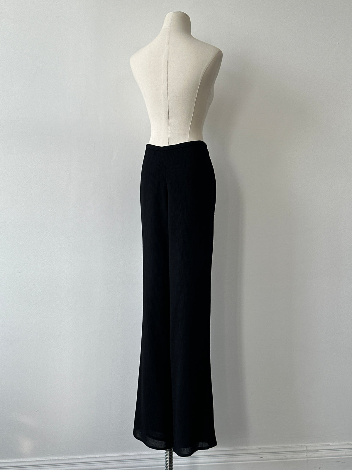 Jaeger 1990s Cotton Straight Leg High Waisted Trouser - W32
