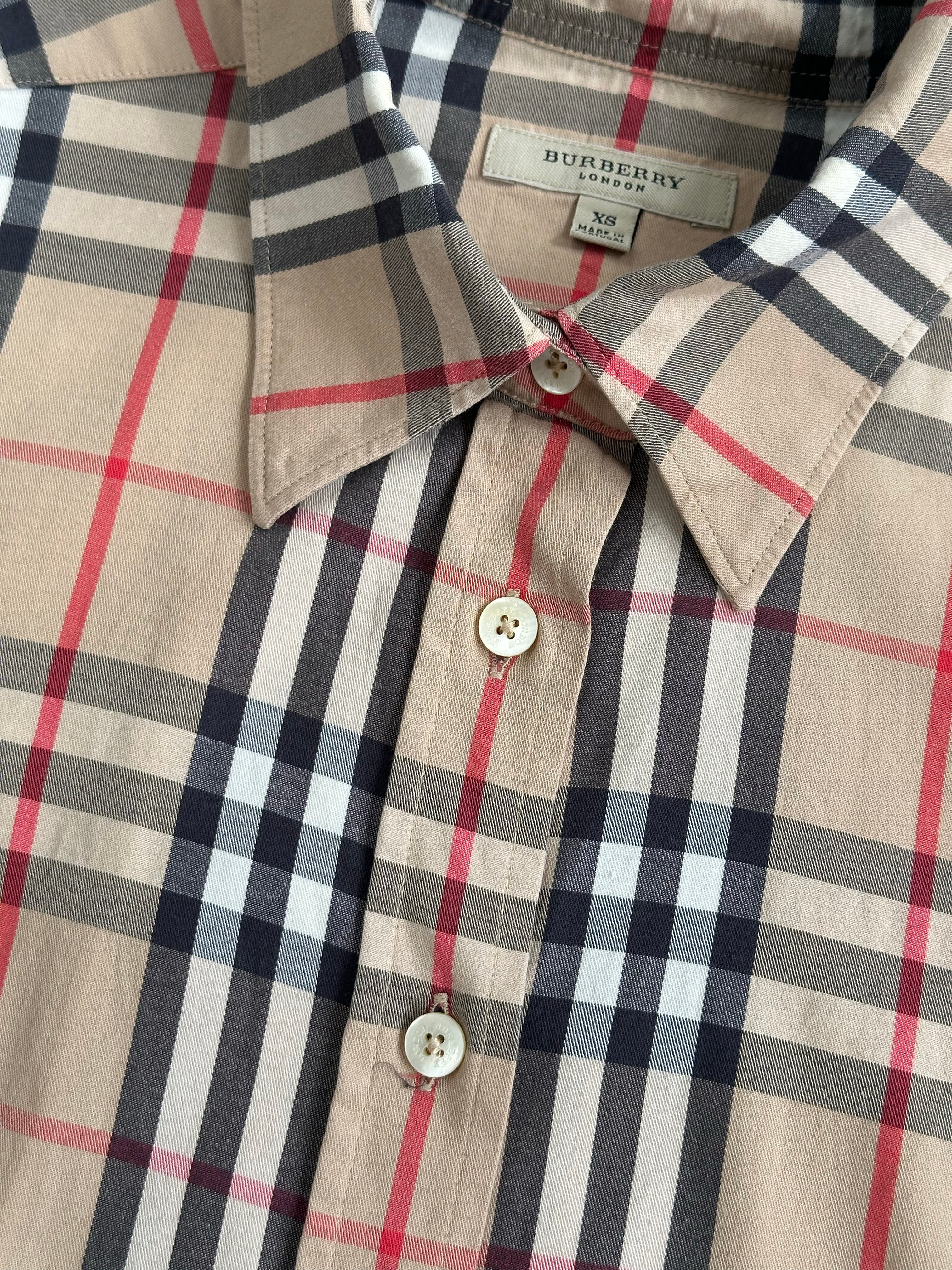 Burberry London 2000s Cotton House Check Shirt - XS/S