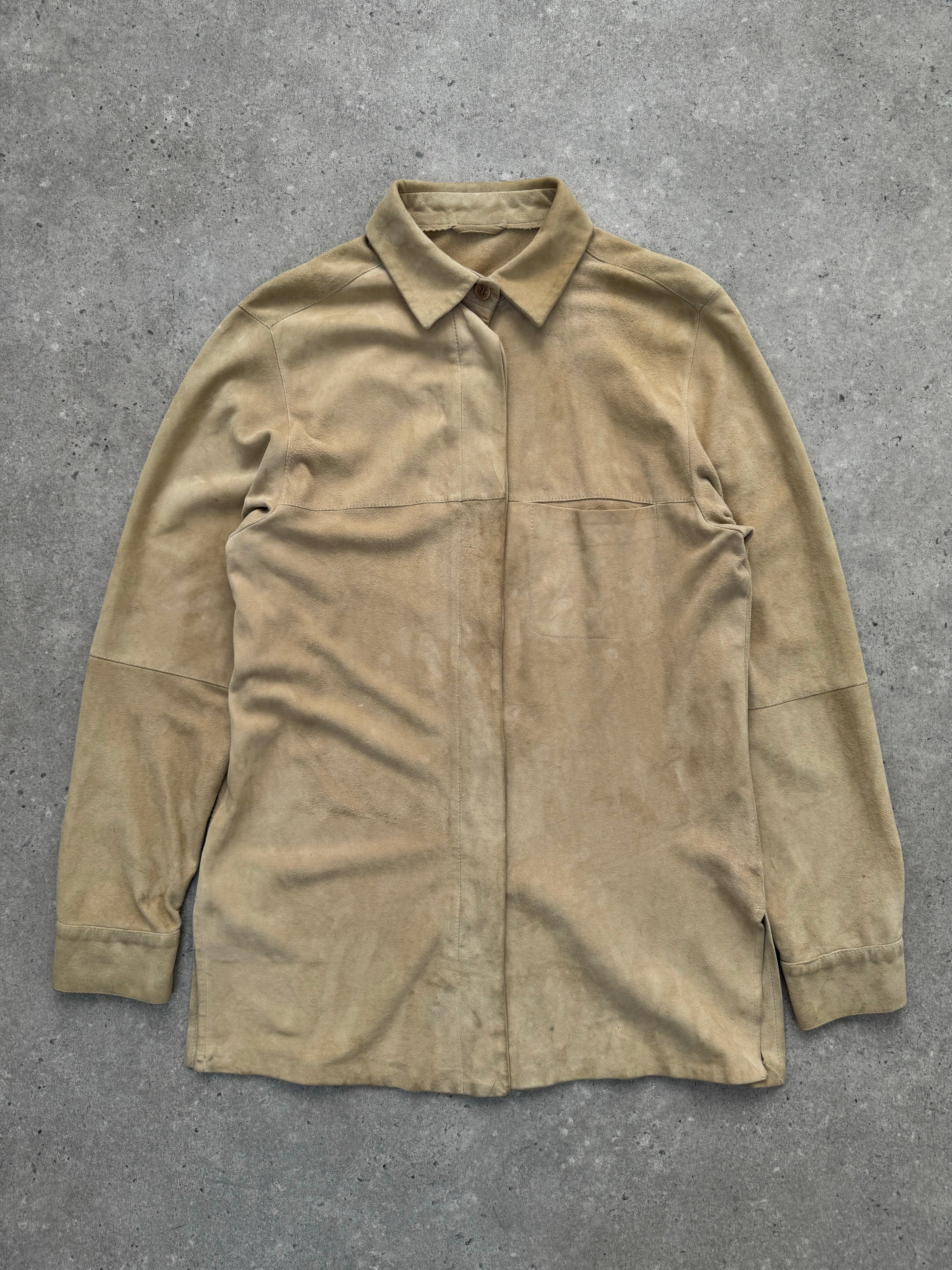 Marella 1990s Suede Minimal Shirt - M
