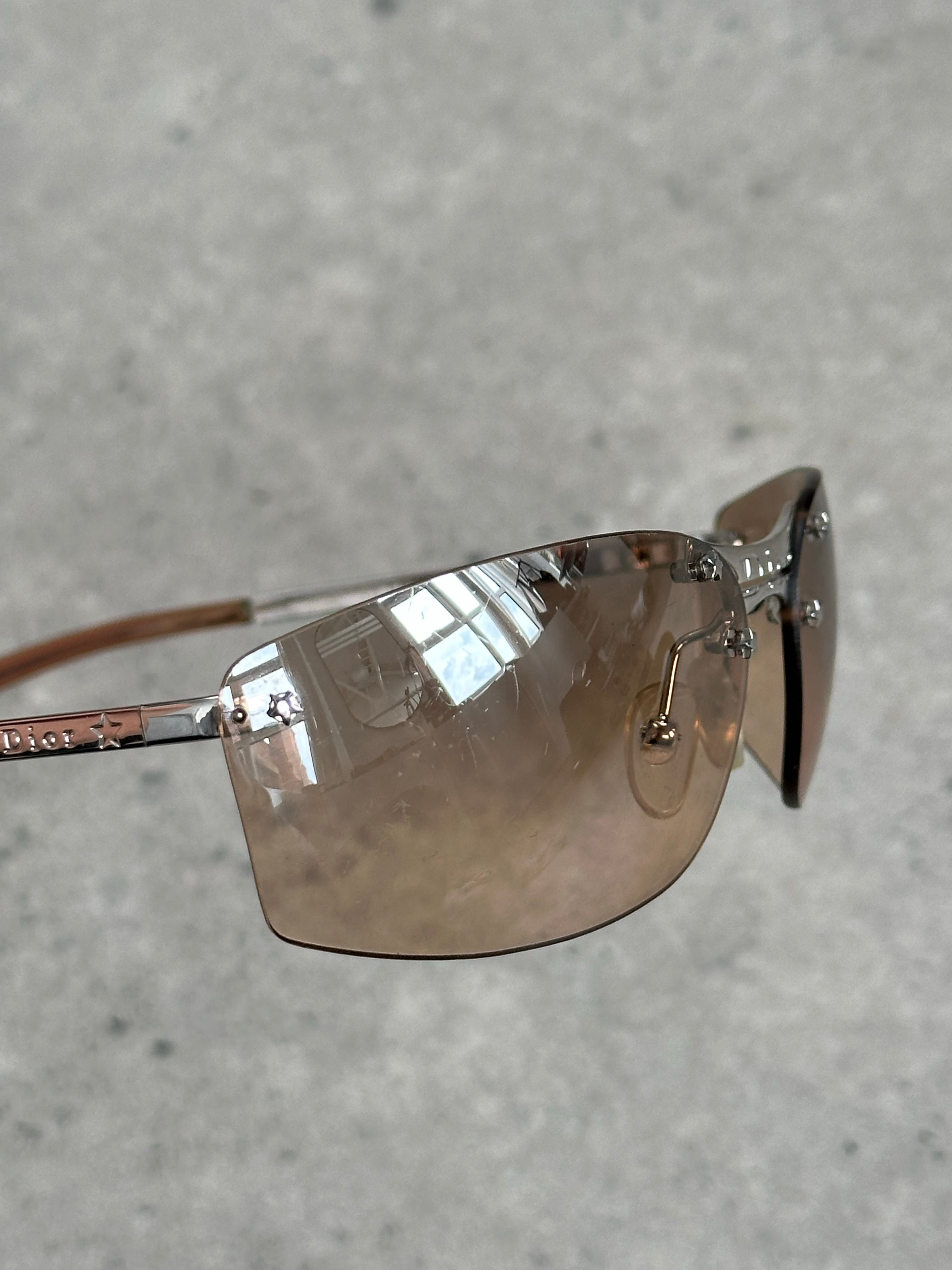 Christian Dior 2000s Mini Pop Rimless Logo Sunglasses | SYLK