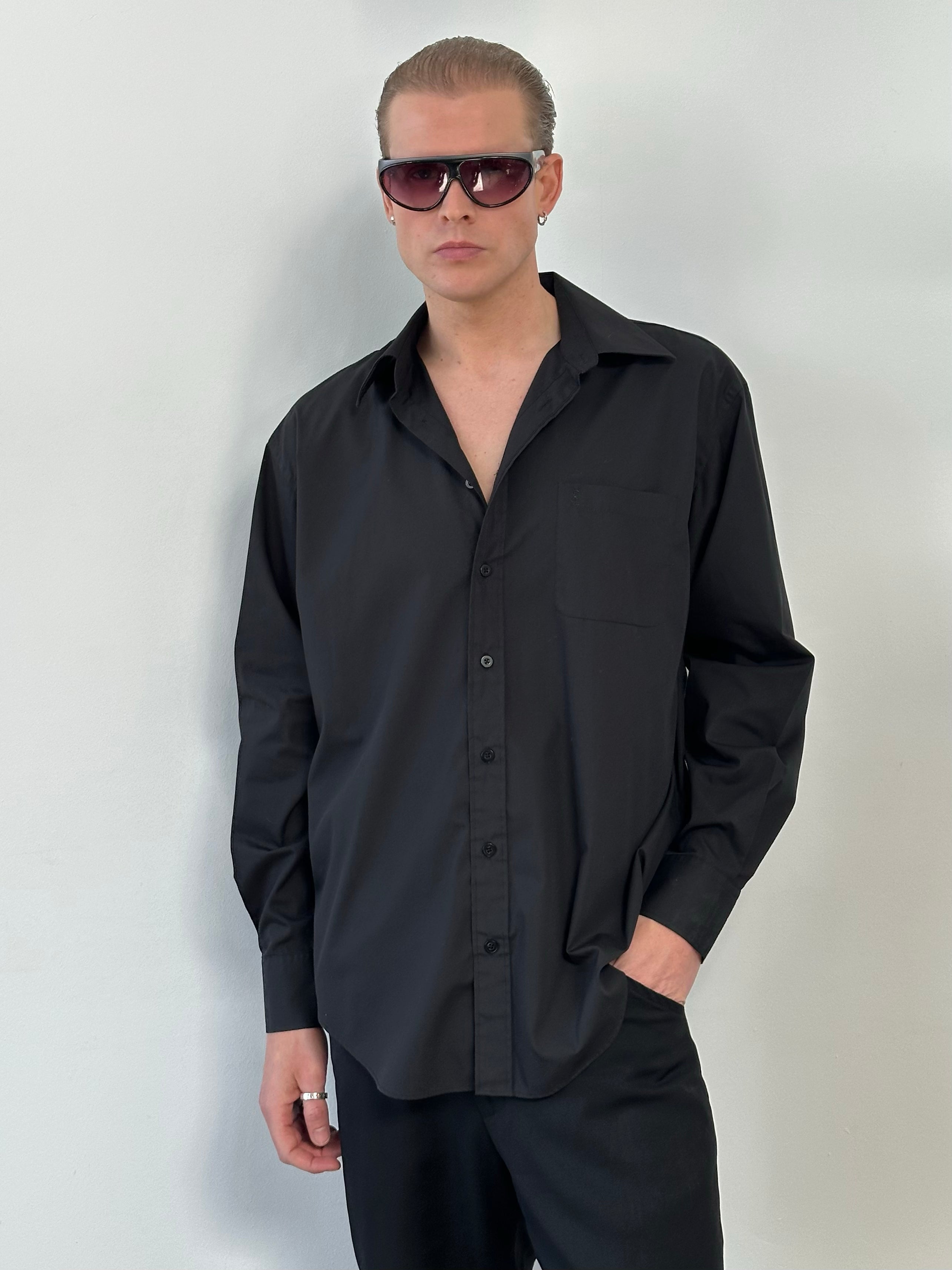 Yves Saint Laurent 1990s Cotton Woven Shirt - M/L
