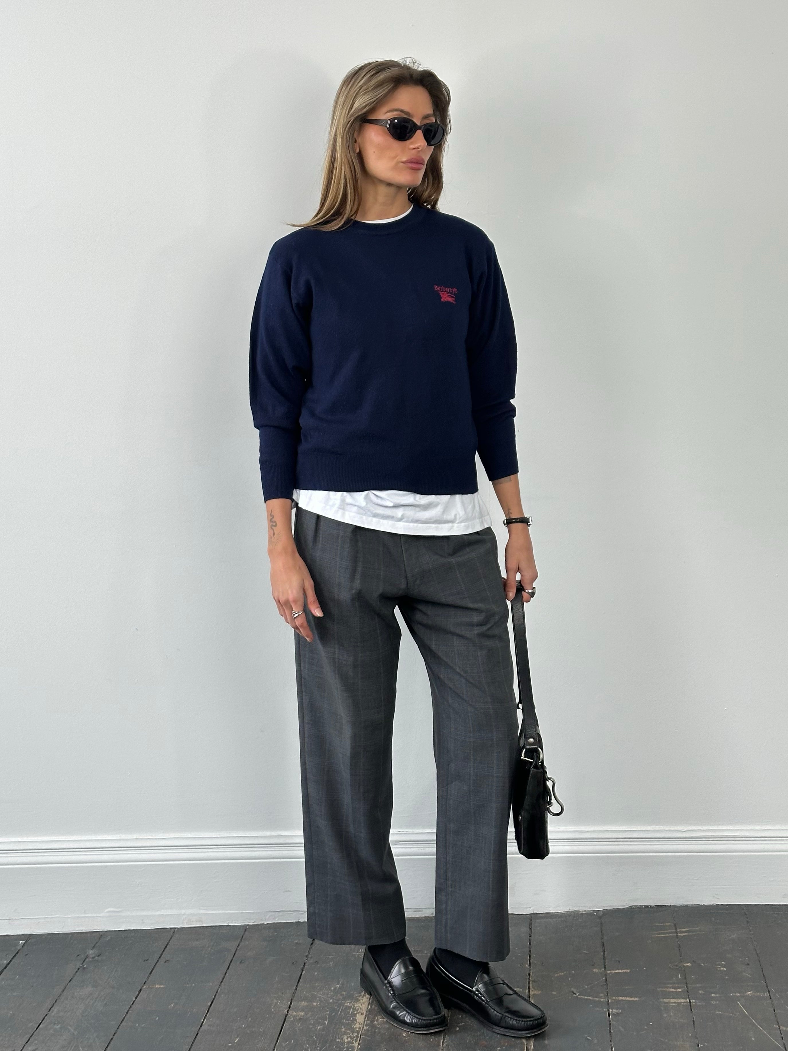 Burberry 1990s Wool Knit Jumper - XS