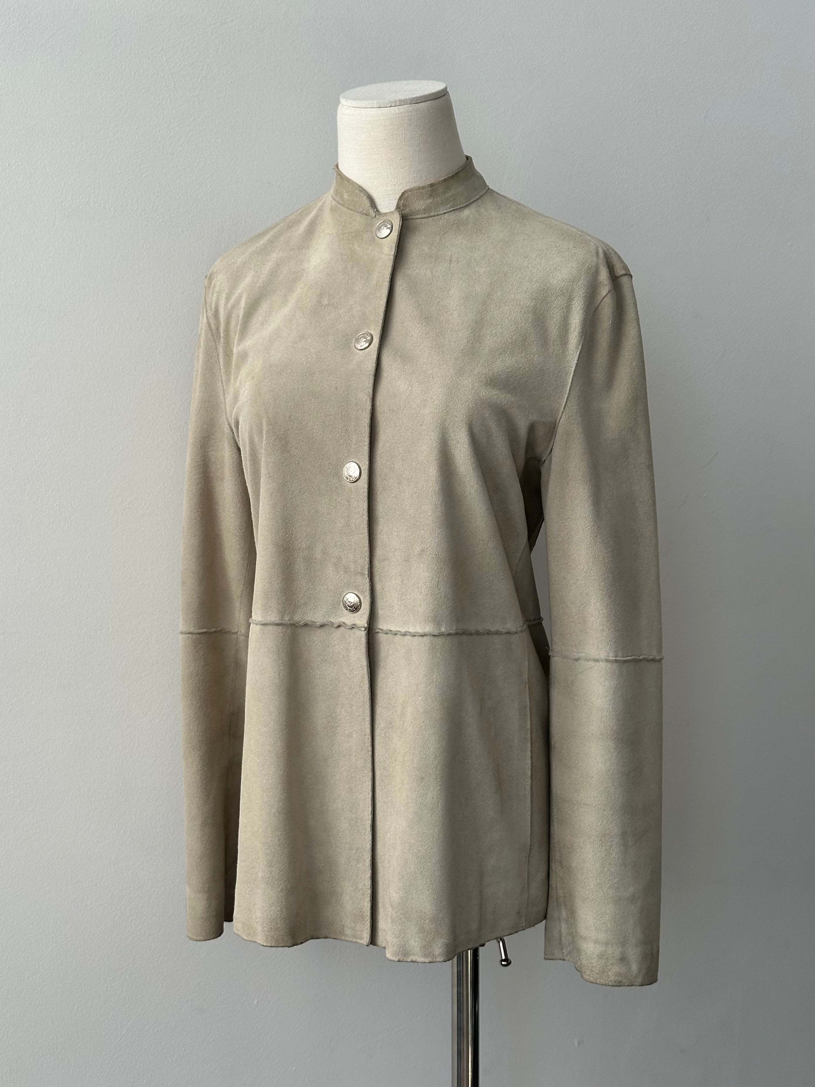 Armani Jeans 1990s Suede Fitted Jacket - S