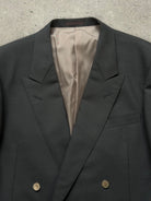 Burberry 1990s Wool Mohair Double Breasted Blazer - XL