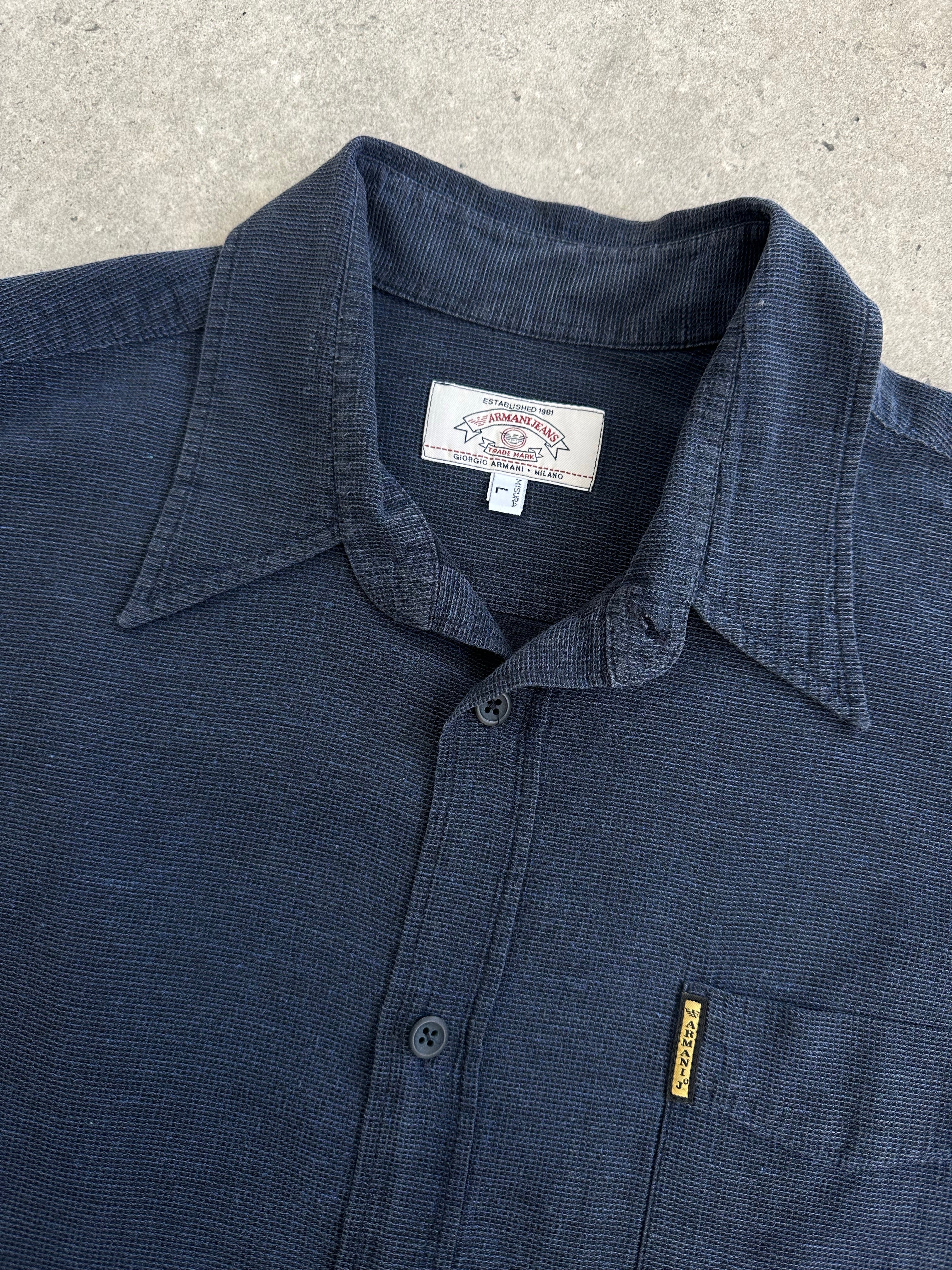 Armani Jeans 1990s Pure Cotton Woven Shirt -