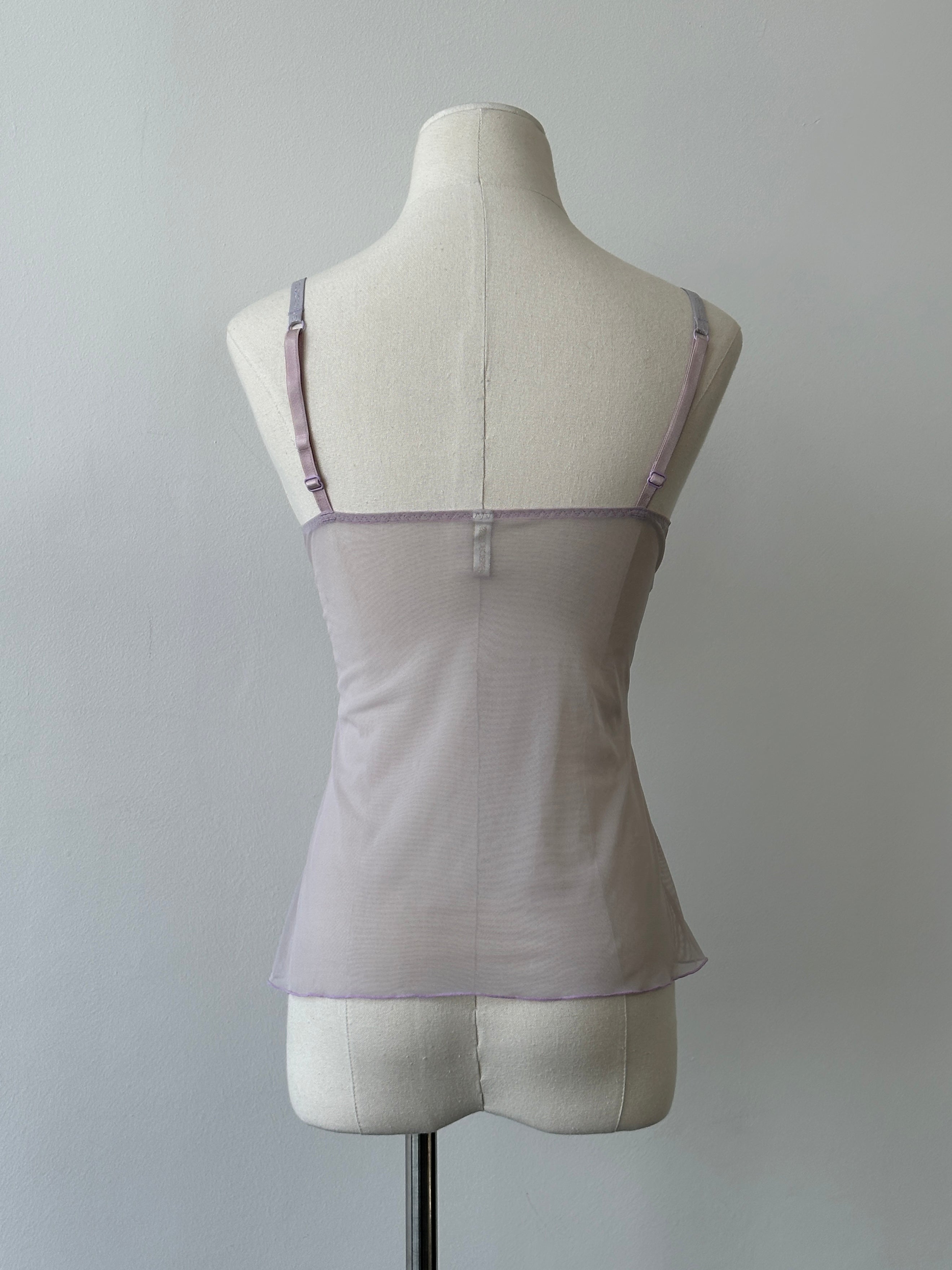 Vintage 1990s Sheer Lace Cami Top - XS-S