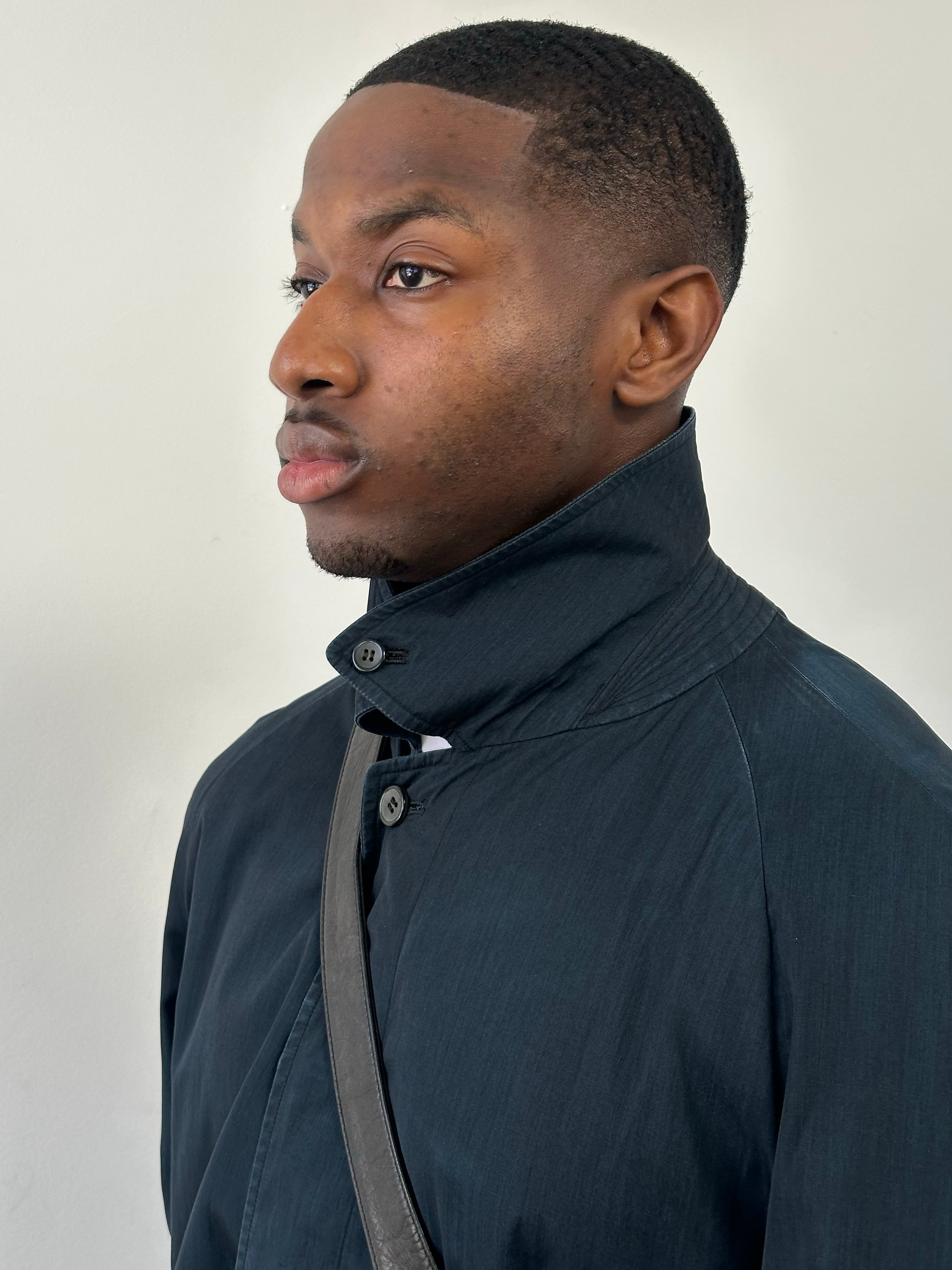 Burberry 1990s Concealed Placket High Neck Trench Coat - M