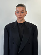 Gianfranco Ferre 1990s Pure Wool Tuxedo Double Breasted Blazer - 42R/L - SYLK