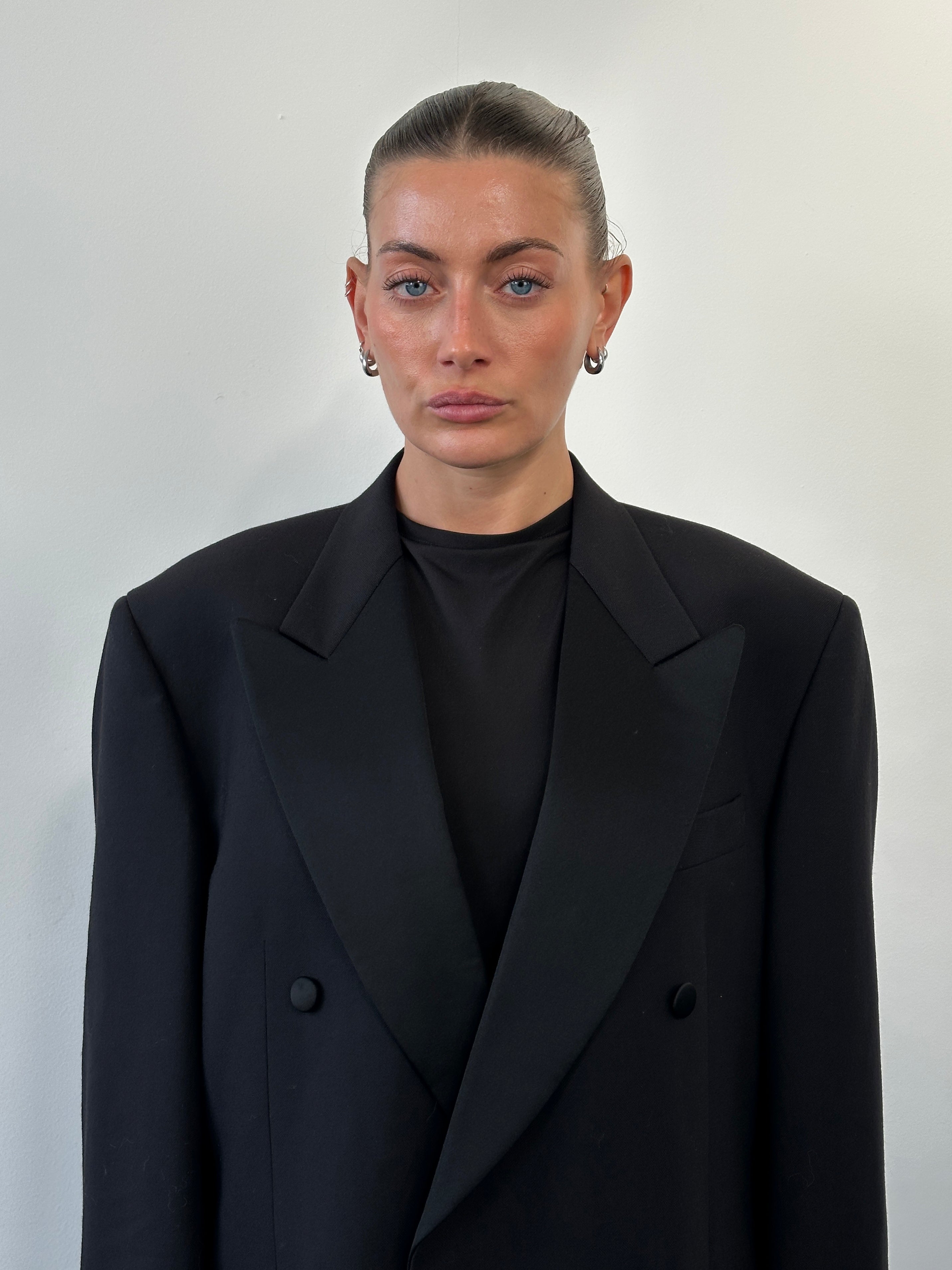 Gianfranco Ferre 1990s Pure Wool Tuxedo Double Breasted Blazer - 42R/L - SYLK