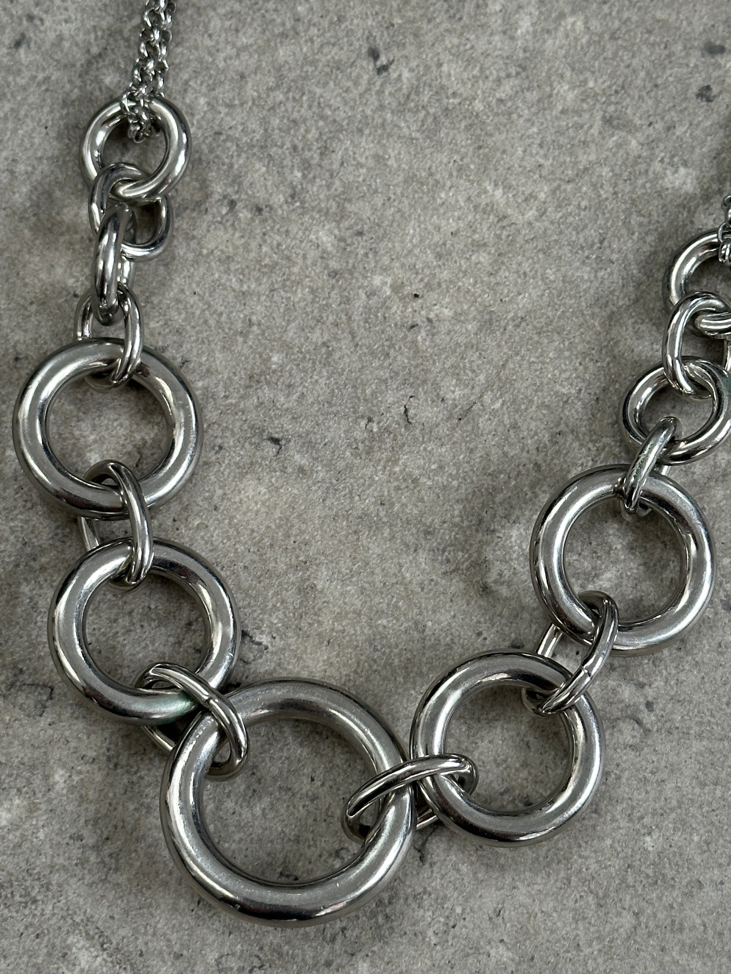 Armani Jeans 2000s Chain Link Logo Necklace