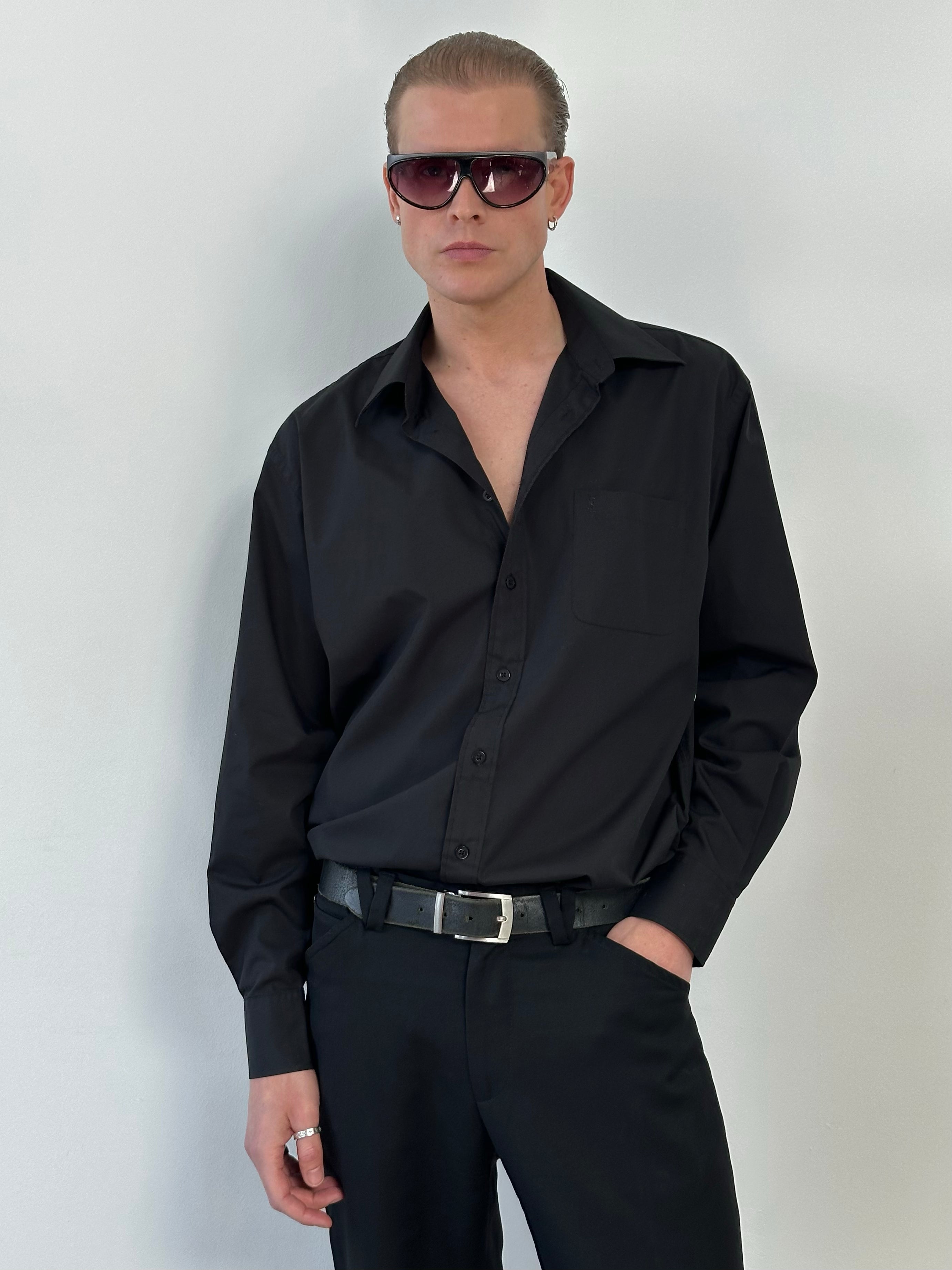 Yves Saint Laurent 1990s Cotton Woven Shirt - M/L