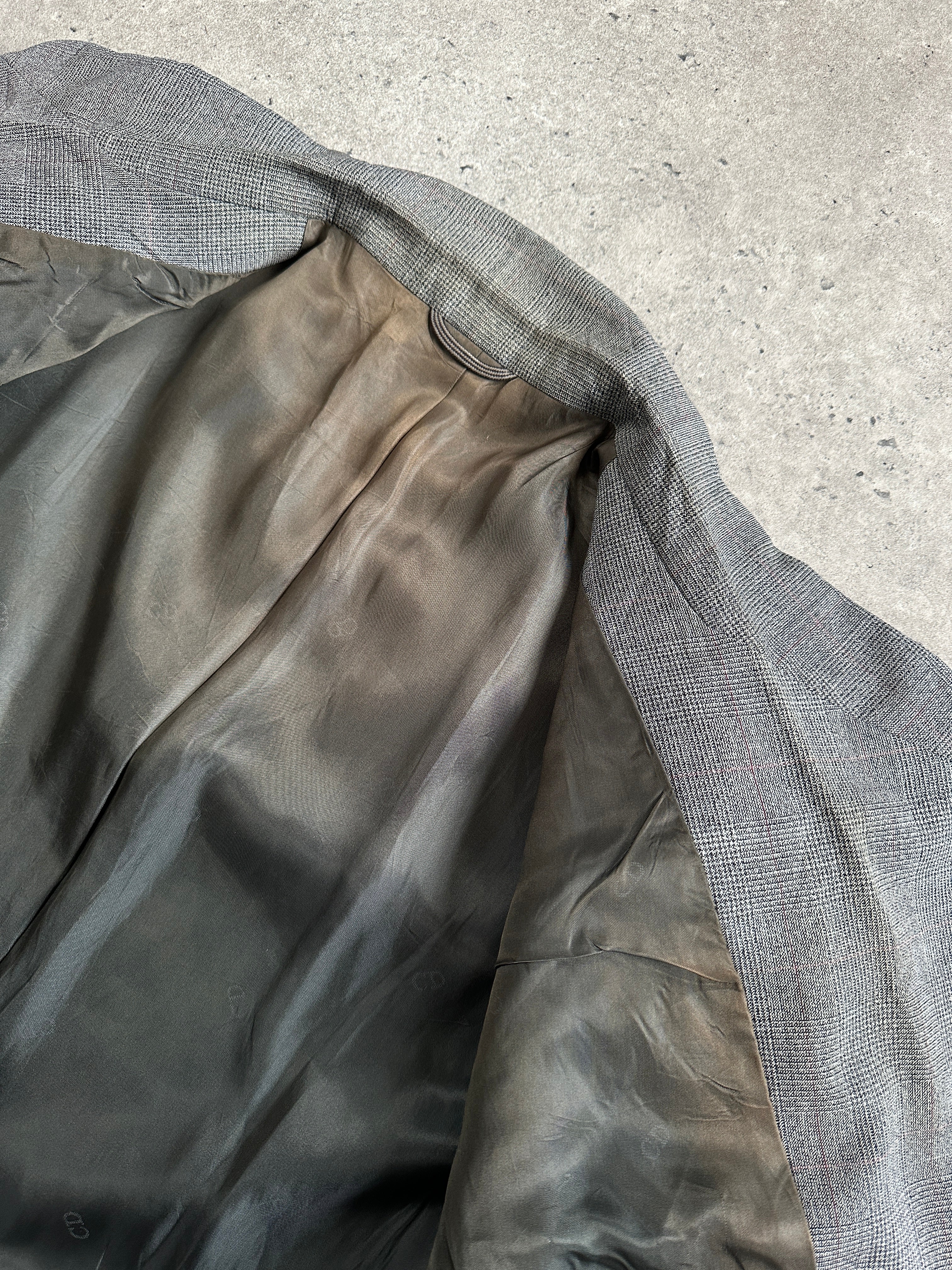 Christian Dior Monsieur 1990s Wool Check Single Breasted Blazer - 42R/XL - SYLK