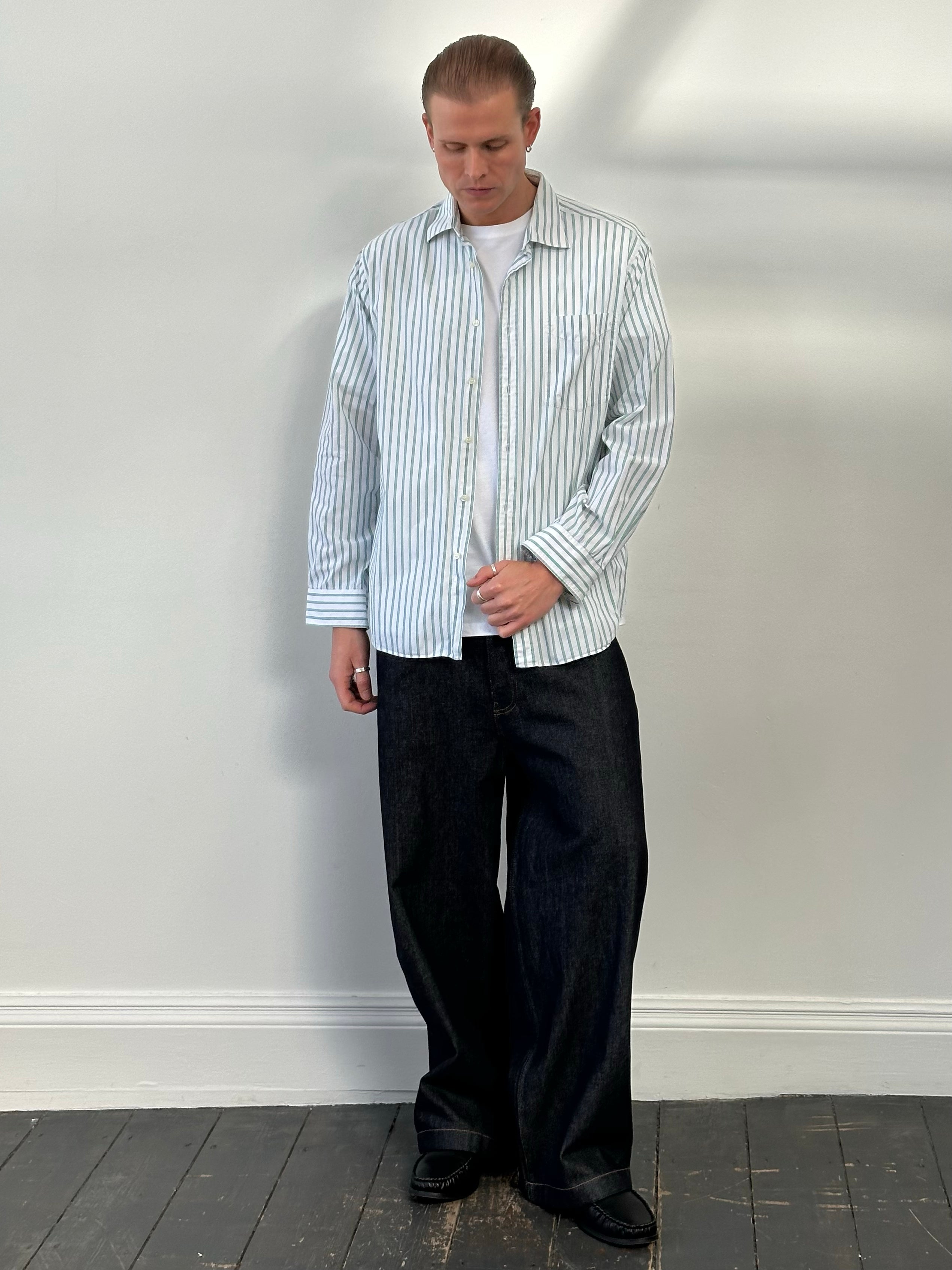 Christian Dior Monsieur 1990s Pure Cotton Striped Shirt - L
