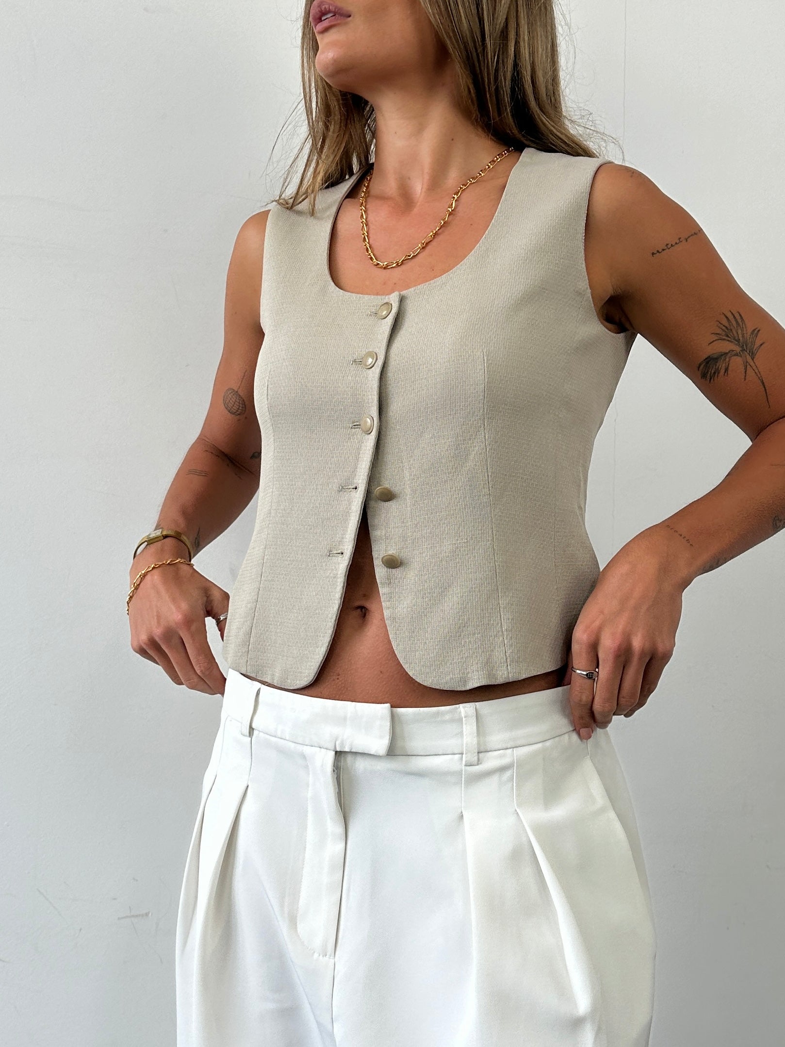 Max Mara 90s Wool Tailored Waistcoat - S - SYLK