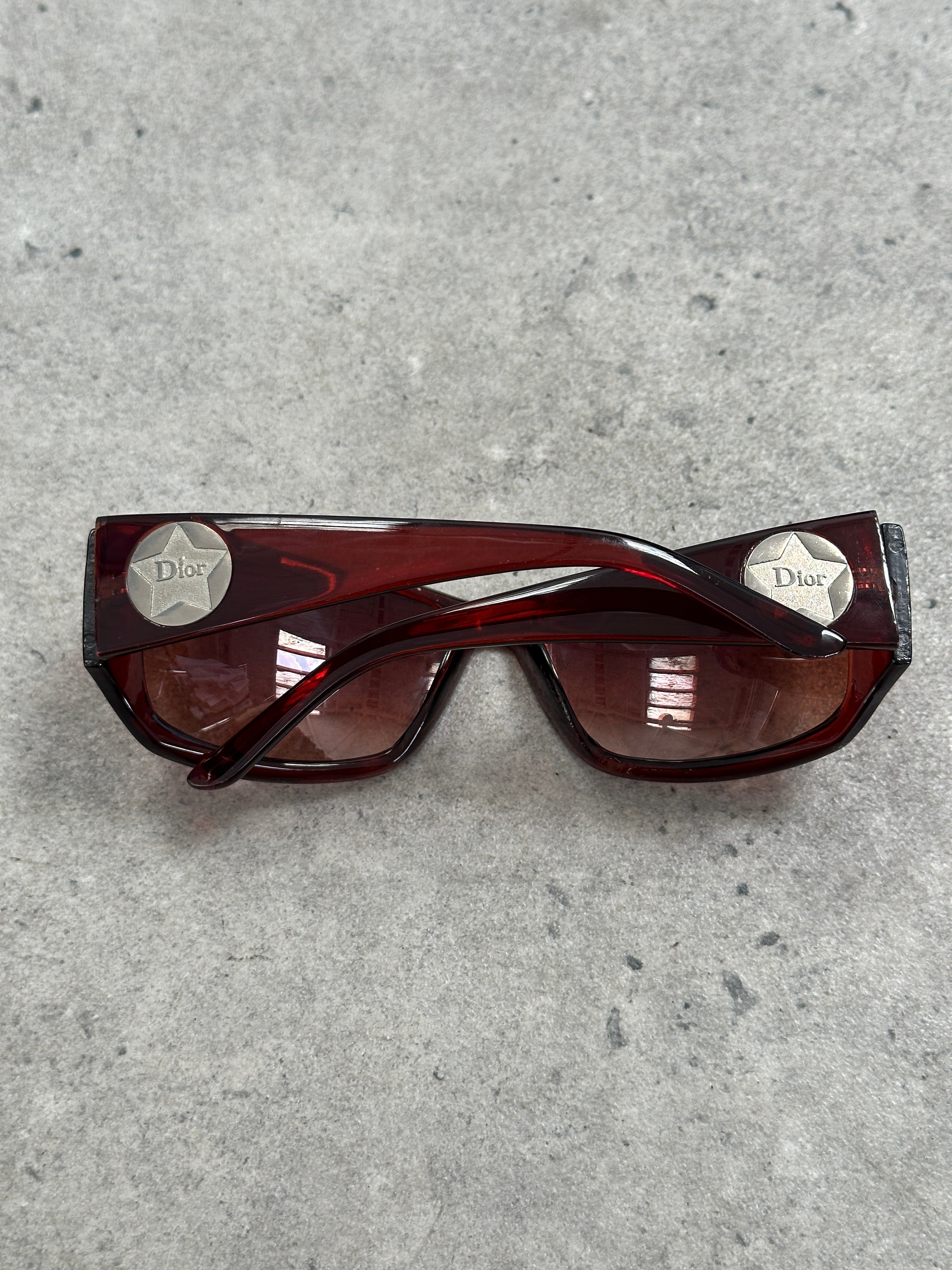 Christian Dior 1990s Star Square Logo Sunglasses