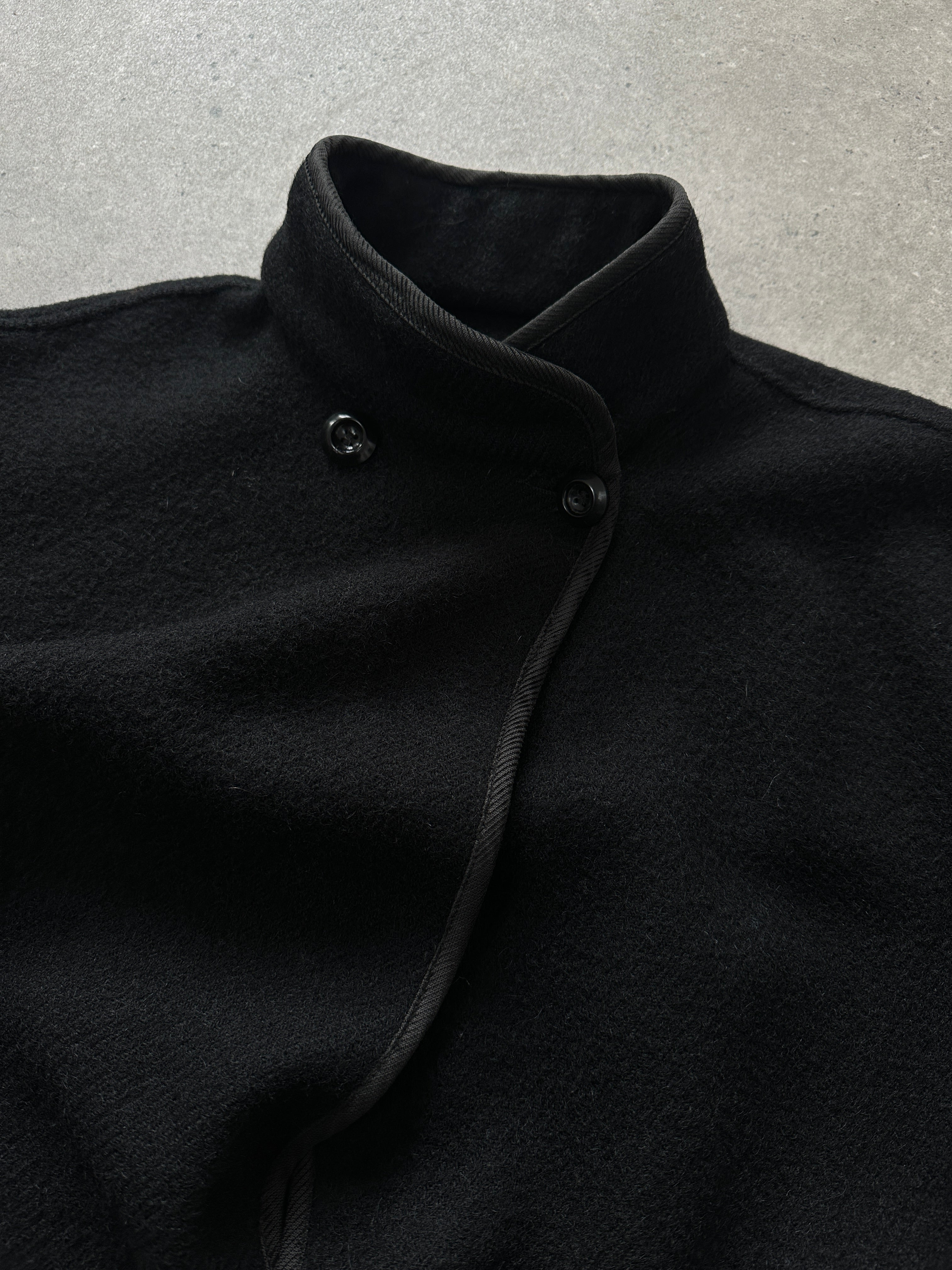 Vinatge 1990s High Neck Wool Cape Coat - L/XL - SYLK