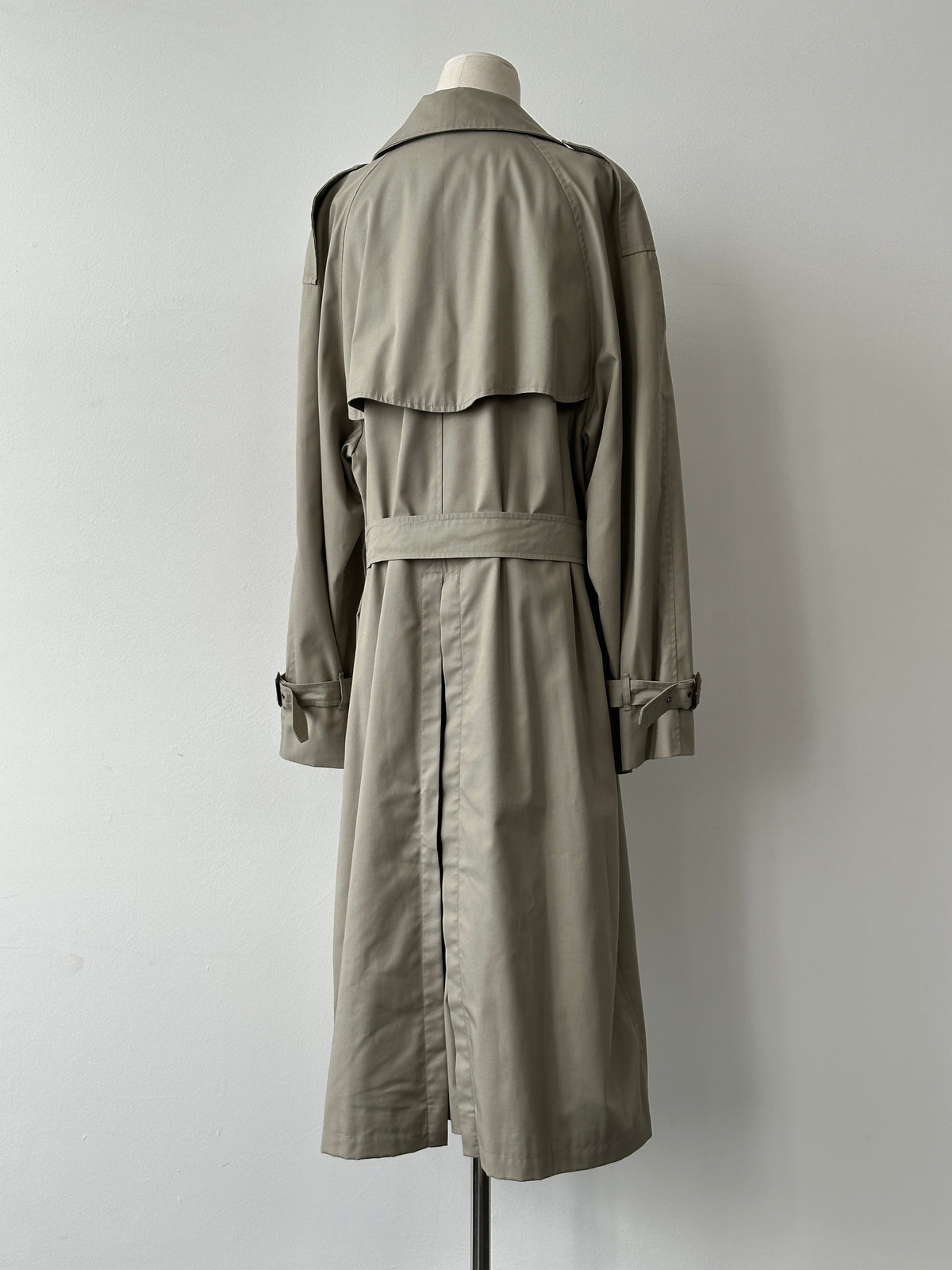 Italian Vintage 1990s High Neck Belted Trench Coat - XL