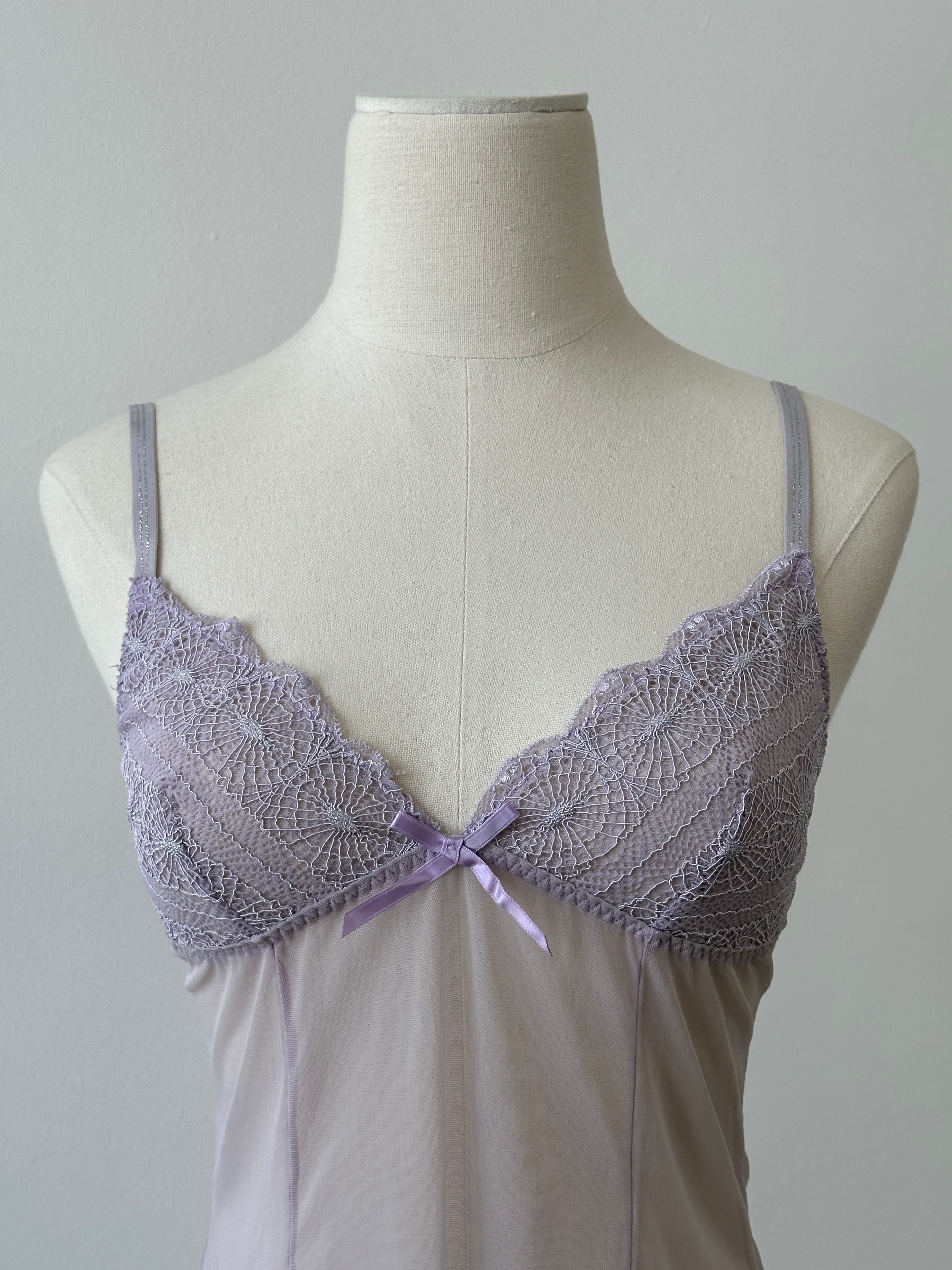 Vintage 1990s Sheer Lace Cami Top - XS-S