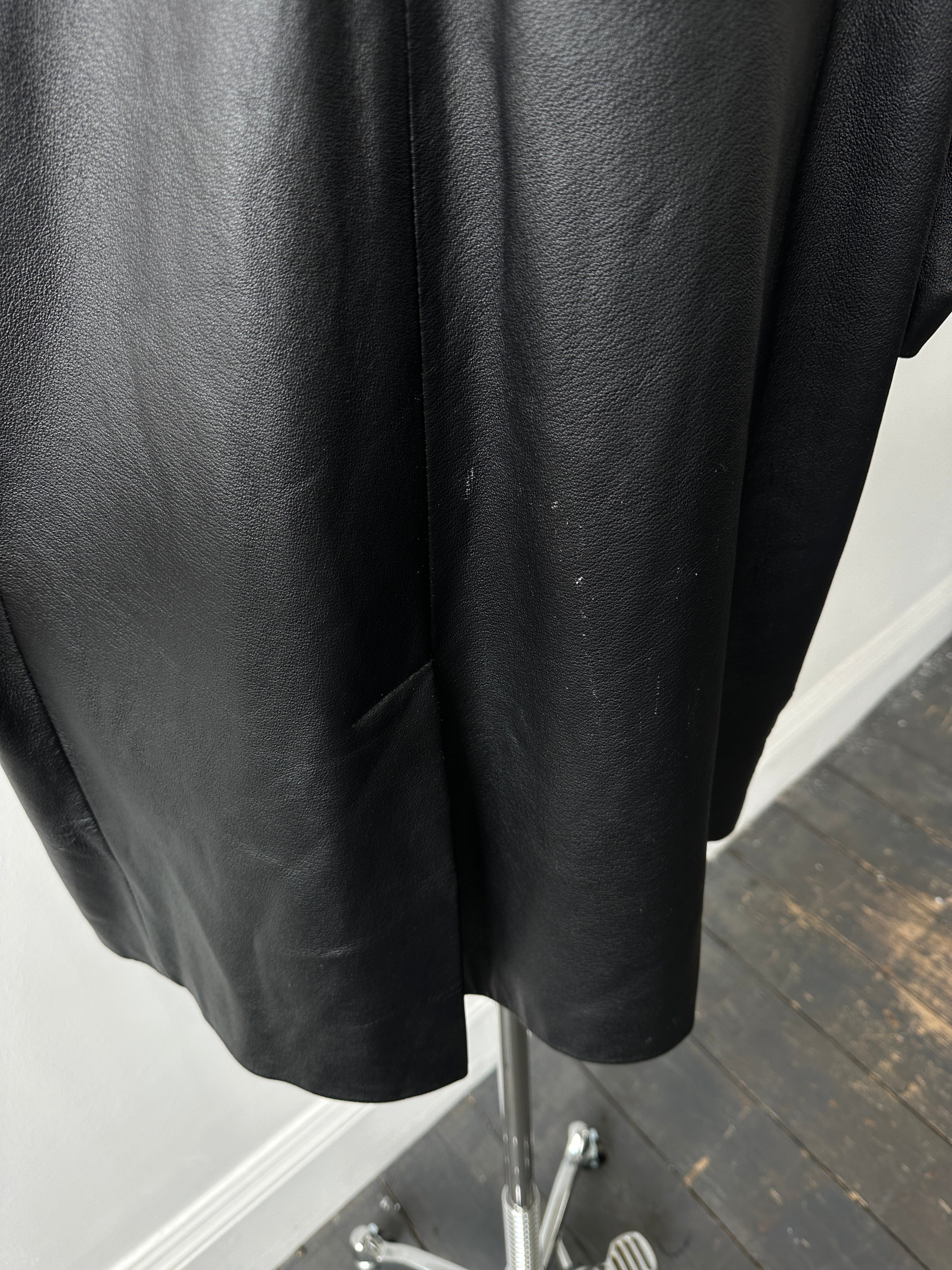 Vintage 2000s Leather Single Breasted Trench - XL